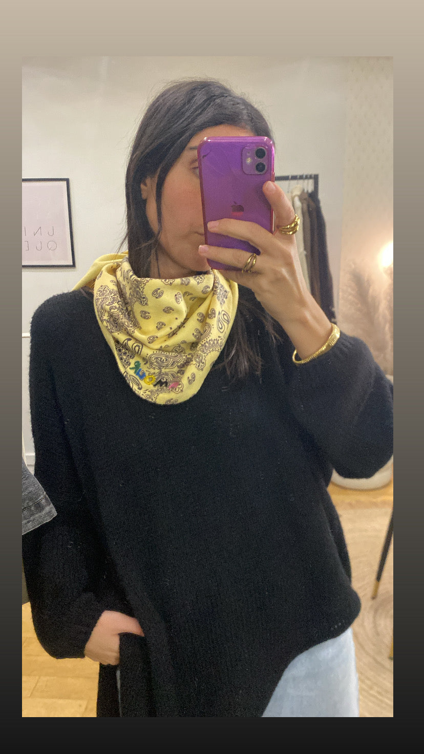 Foulard « amour » jaune