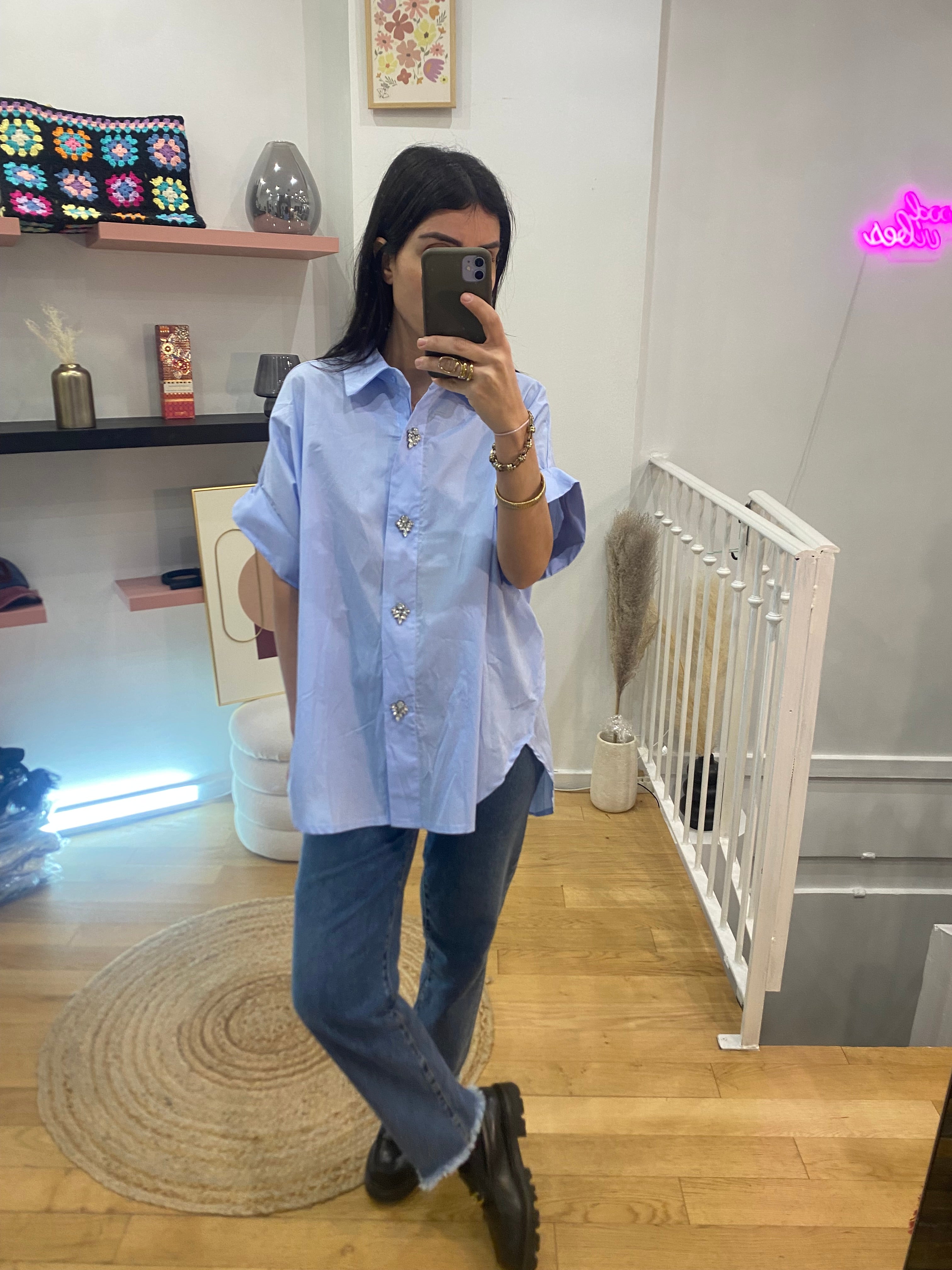 Chemise « Bella » bleu