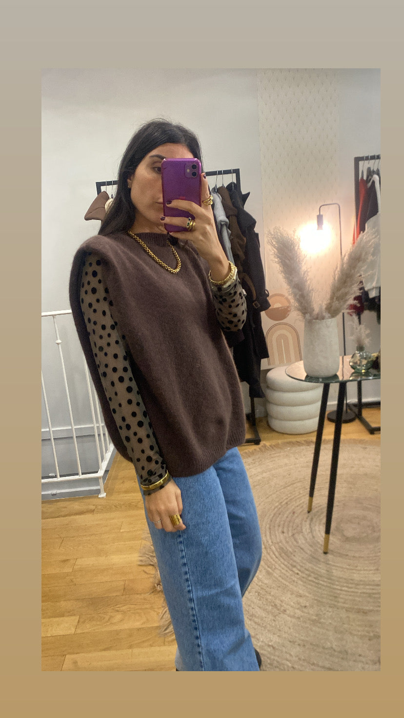 Pull « Kimy » taupe