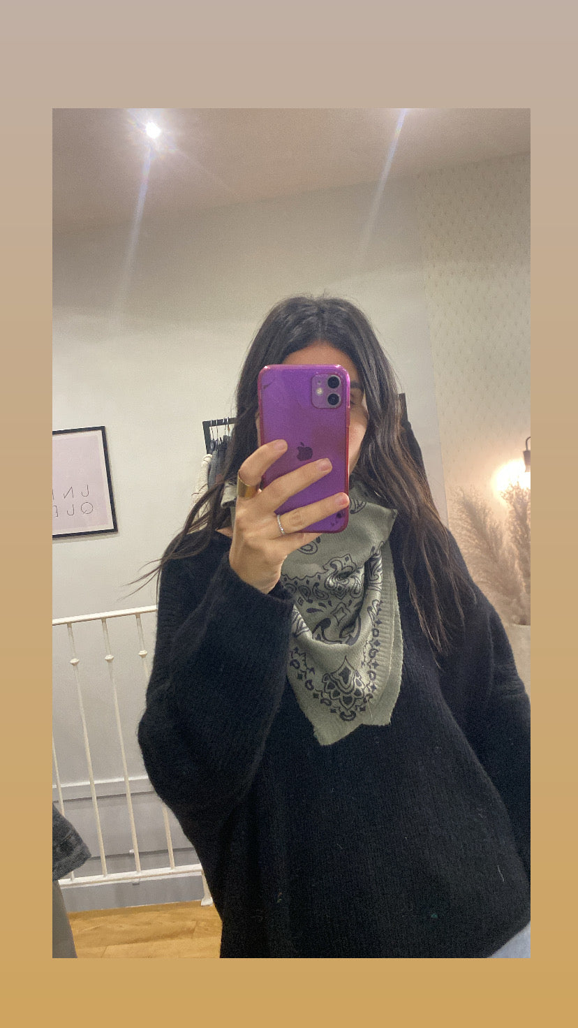 Foulard bandana kaki
