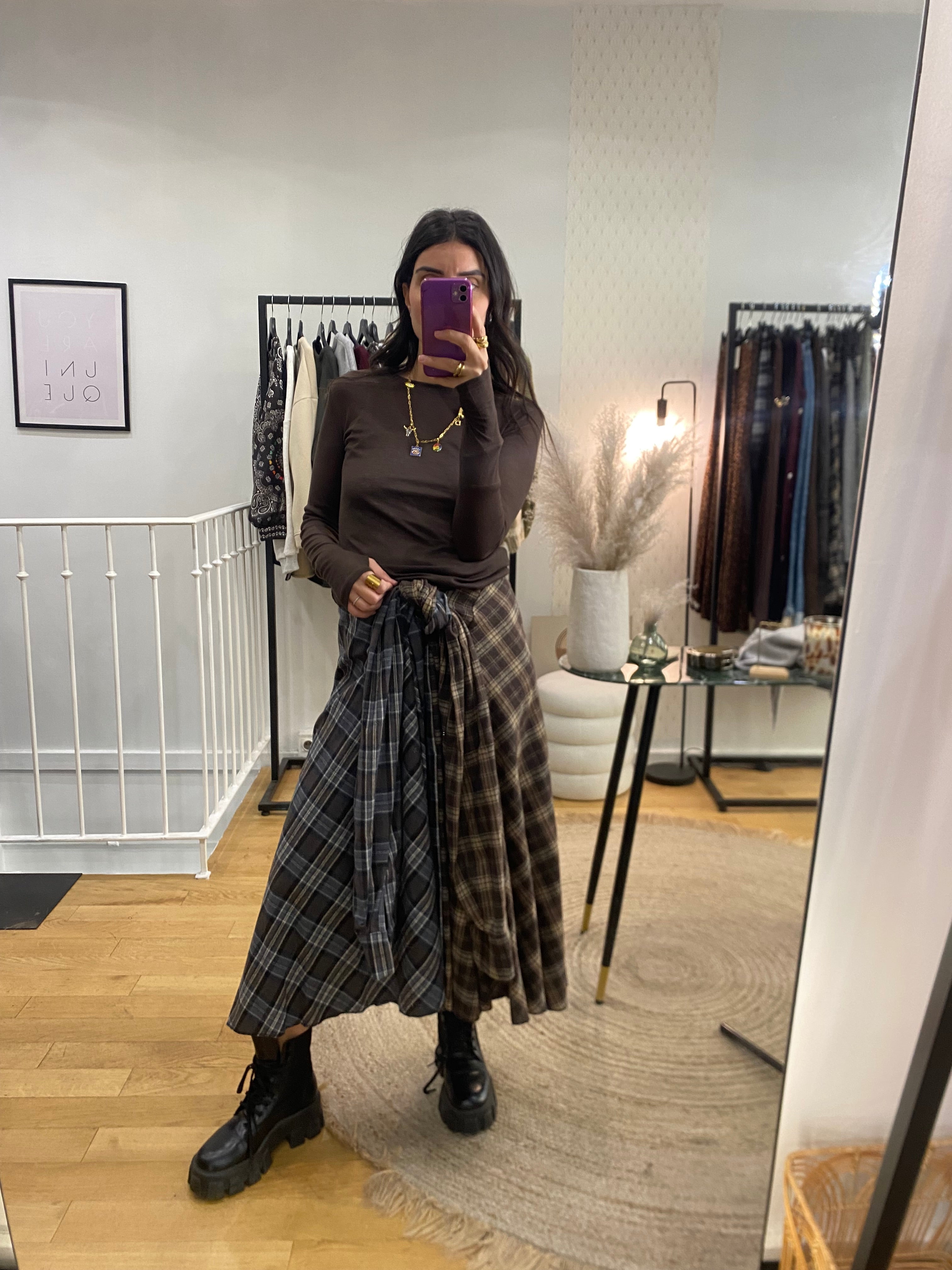 Jupe chemise « Joyce » bi coloris