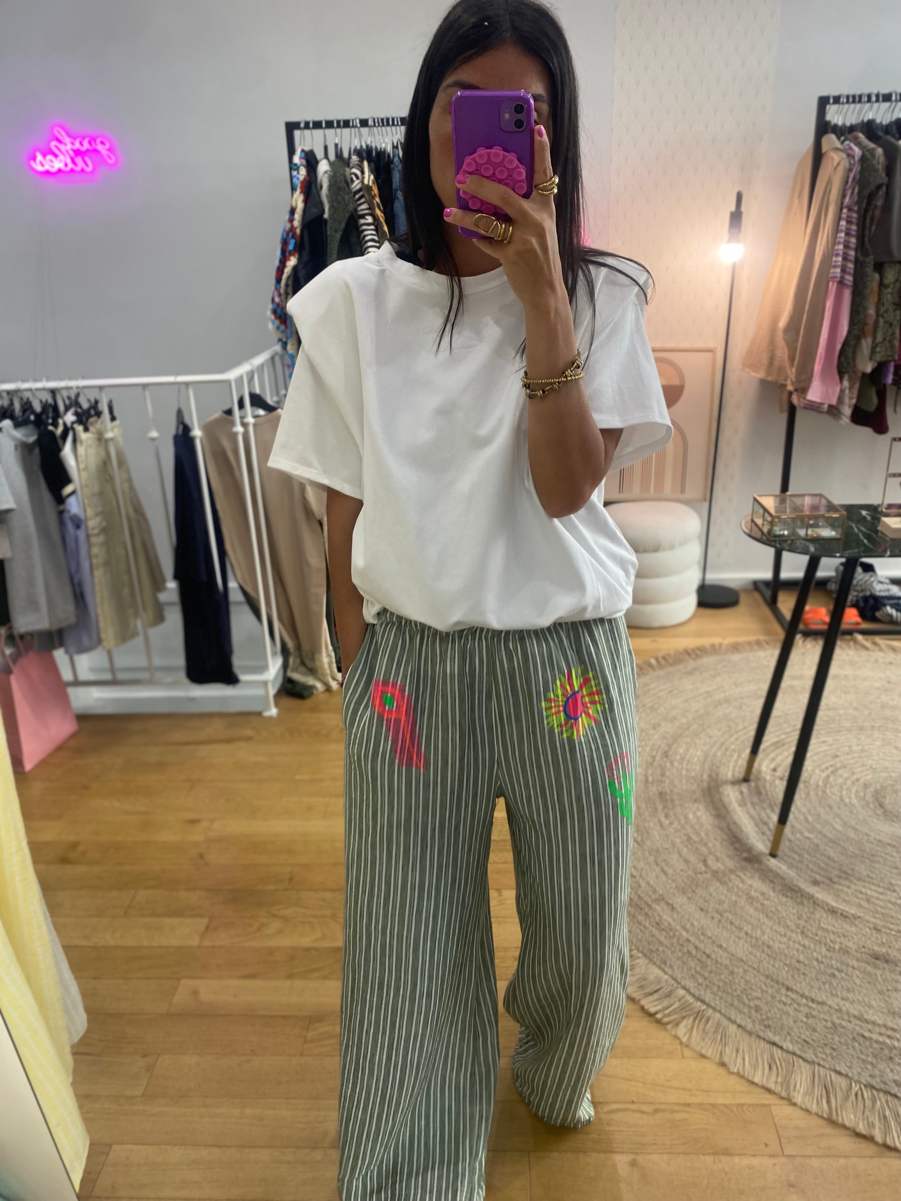 Pantalon « Mila » kaki
