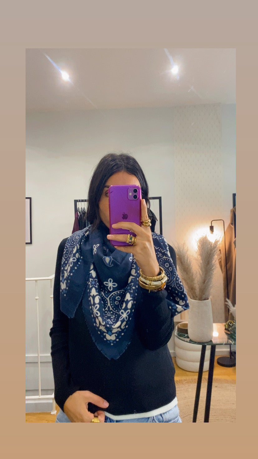 Foulard bandana marine