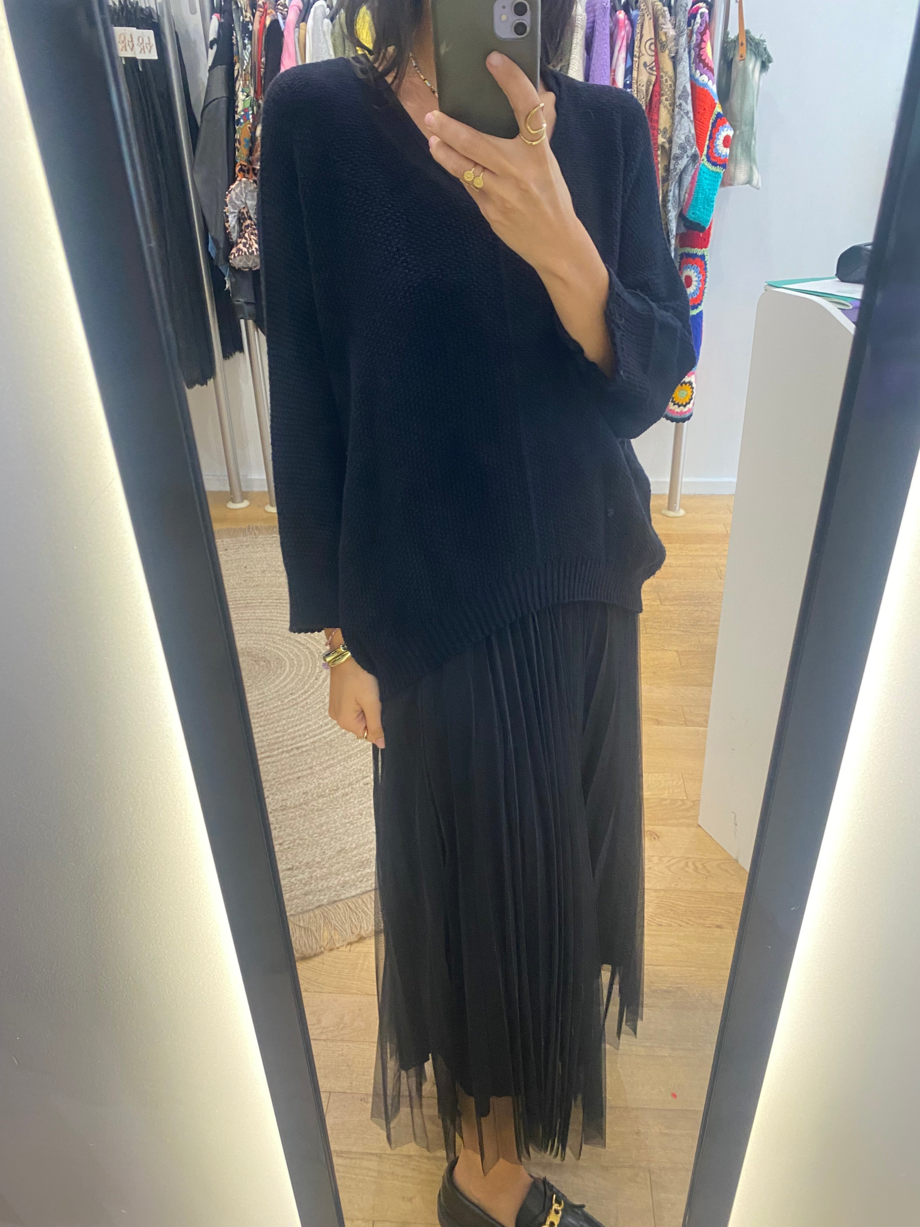 Robe 2 en 1 « Tali » noir