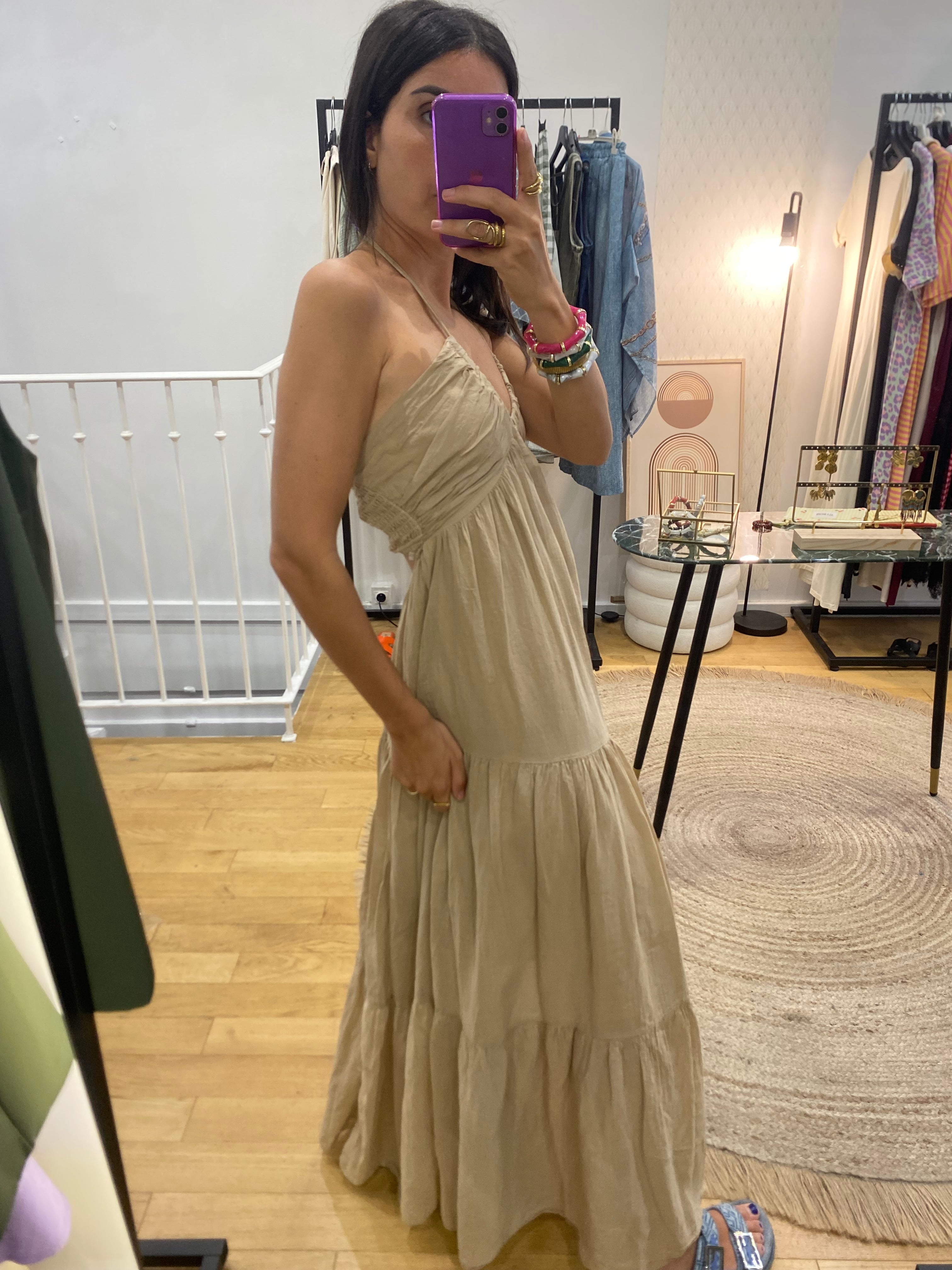 Robe « Ève » camel