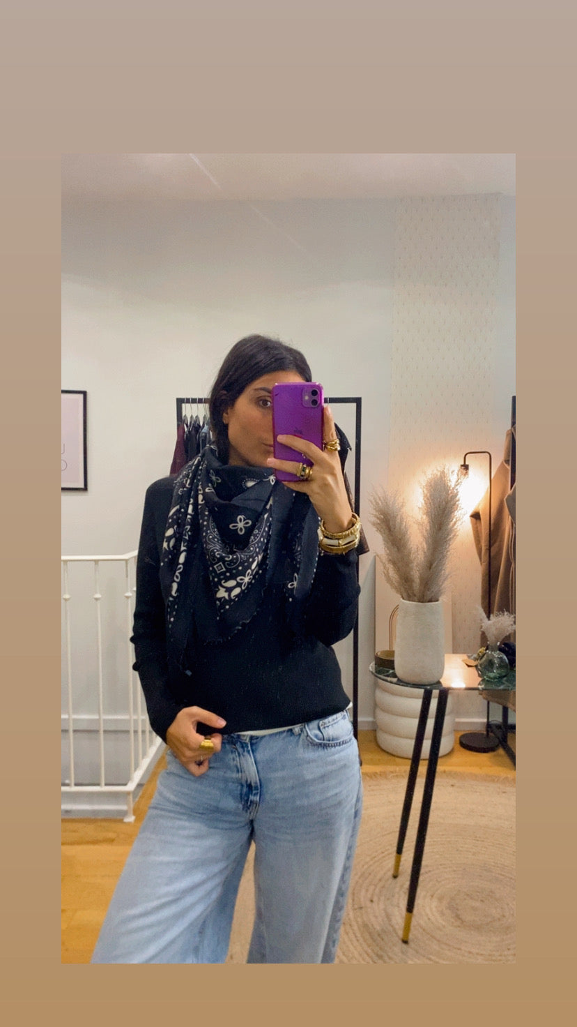 Foulard bandana noir