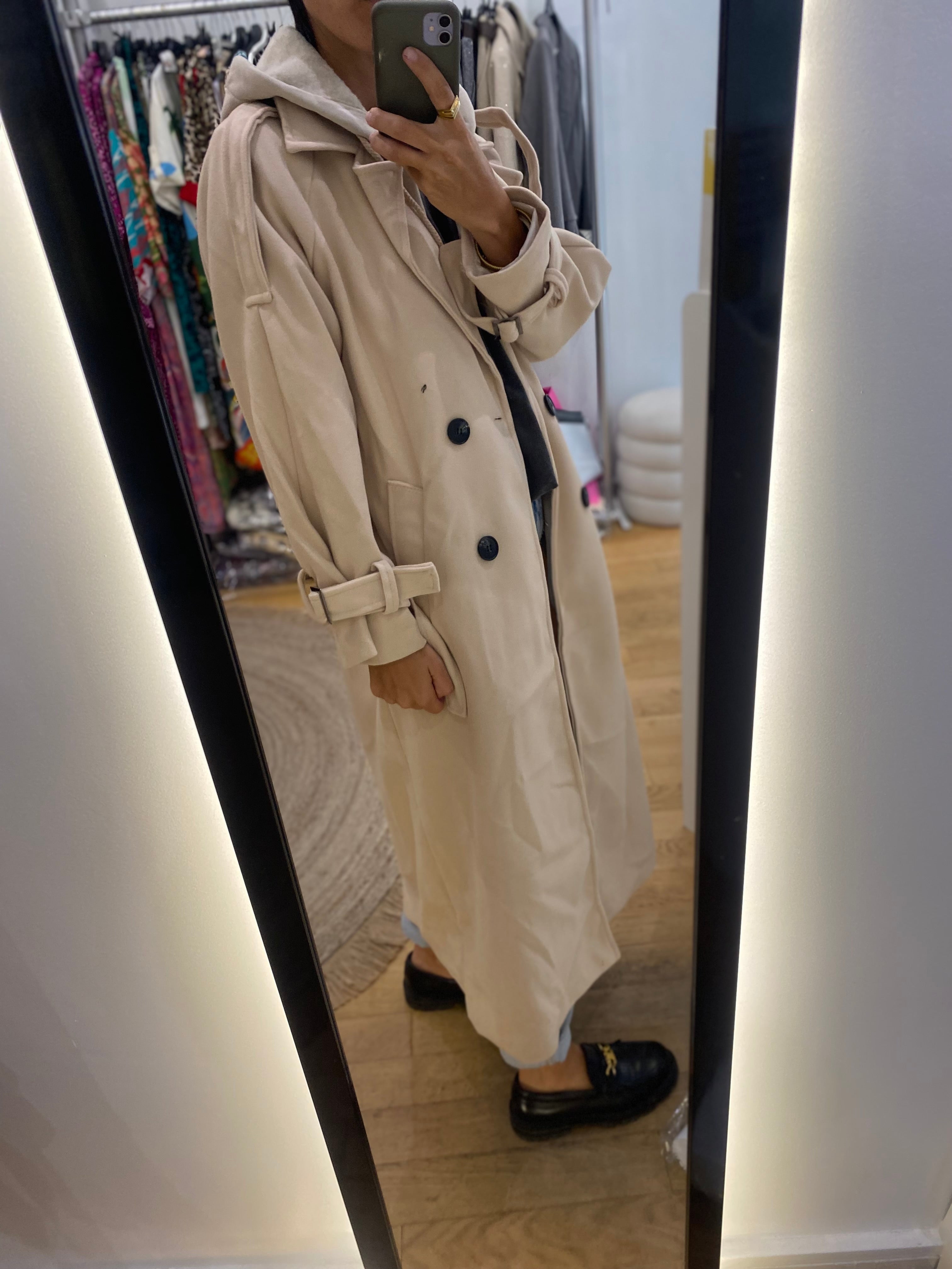 Trench à capuche « Erine » beige