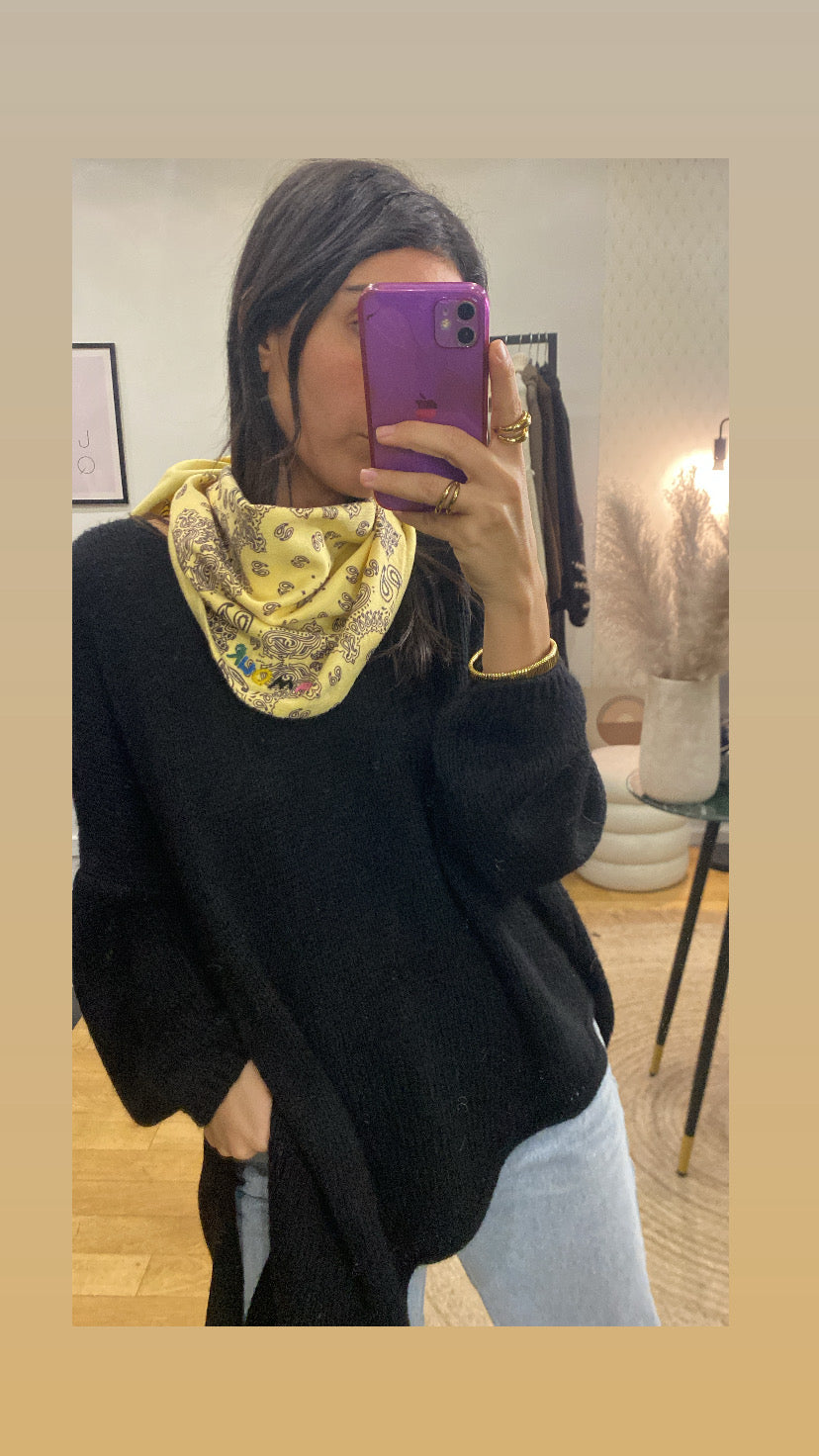 Foulard « amour » jaune