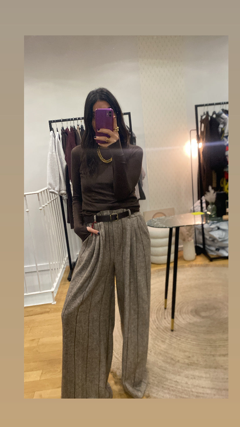 Pantalon « Line » marron