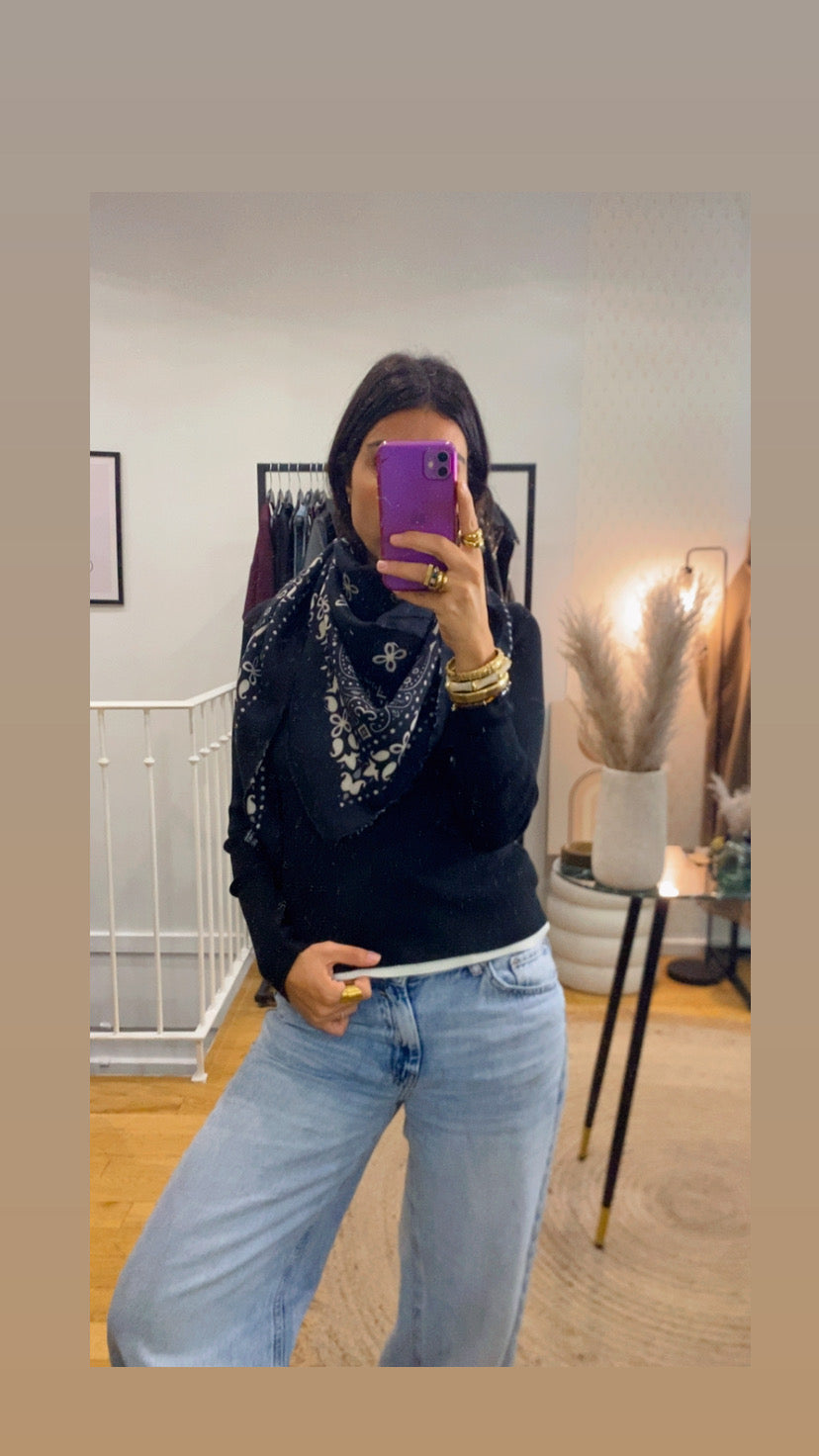 Foulard bandana noir