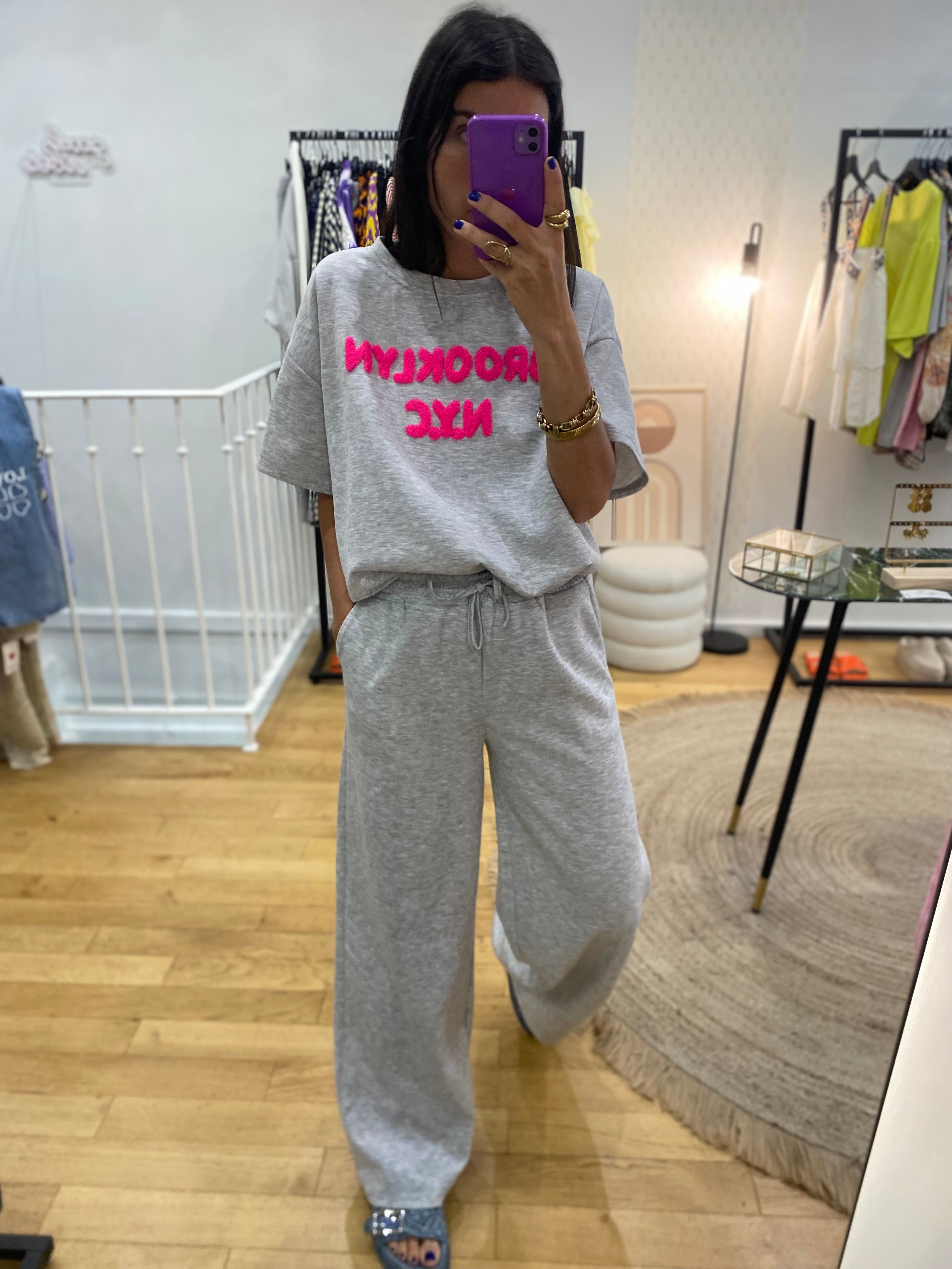 Ensemble pantalon « brooklyn » gris