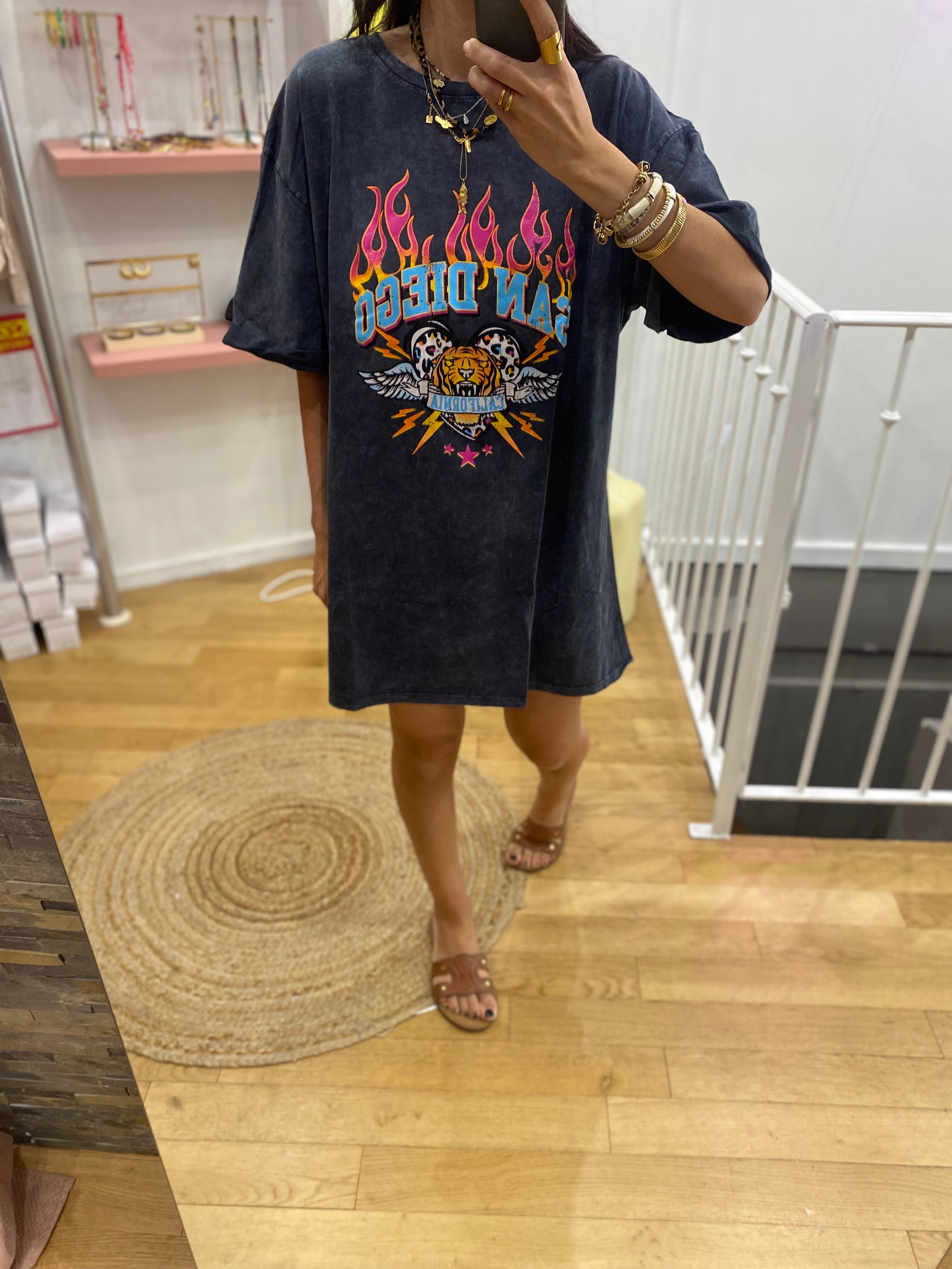 T-shirt long / Robe t-shirt « San Diego »