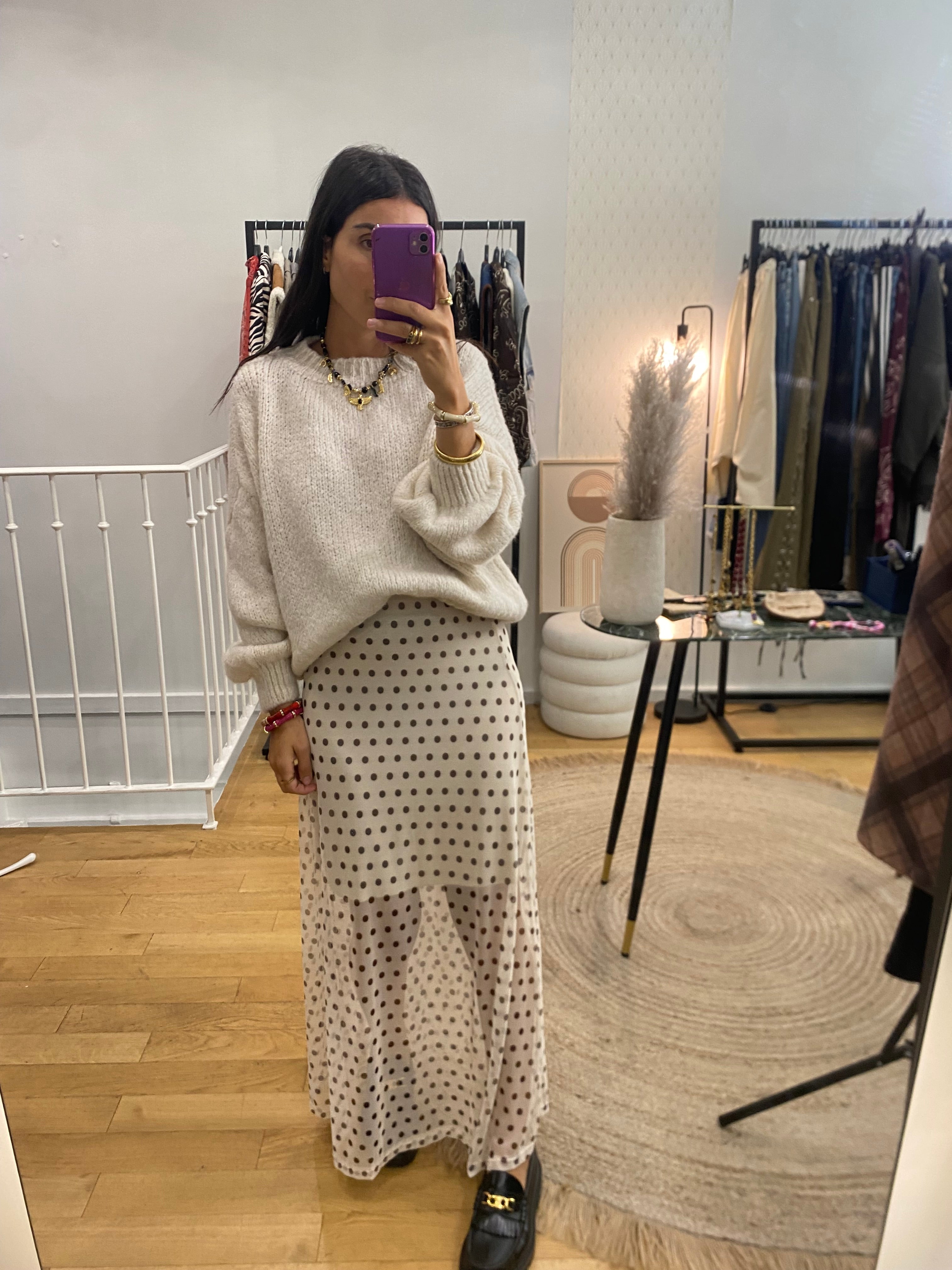 Jupe « charlie » crème