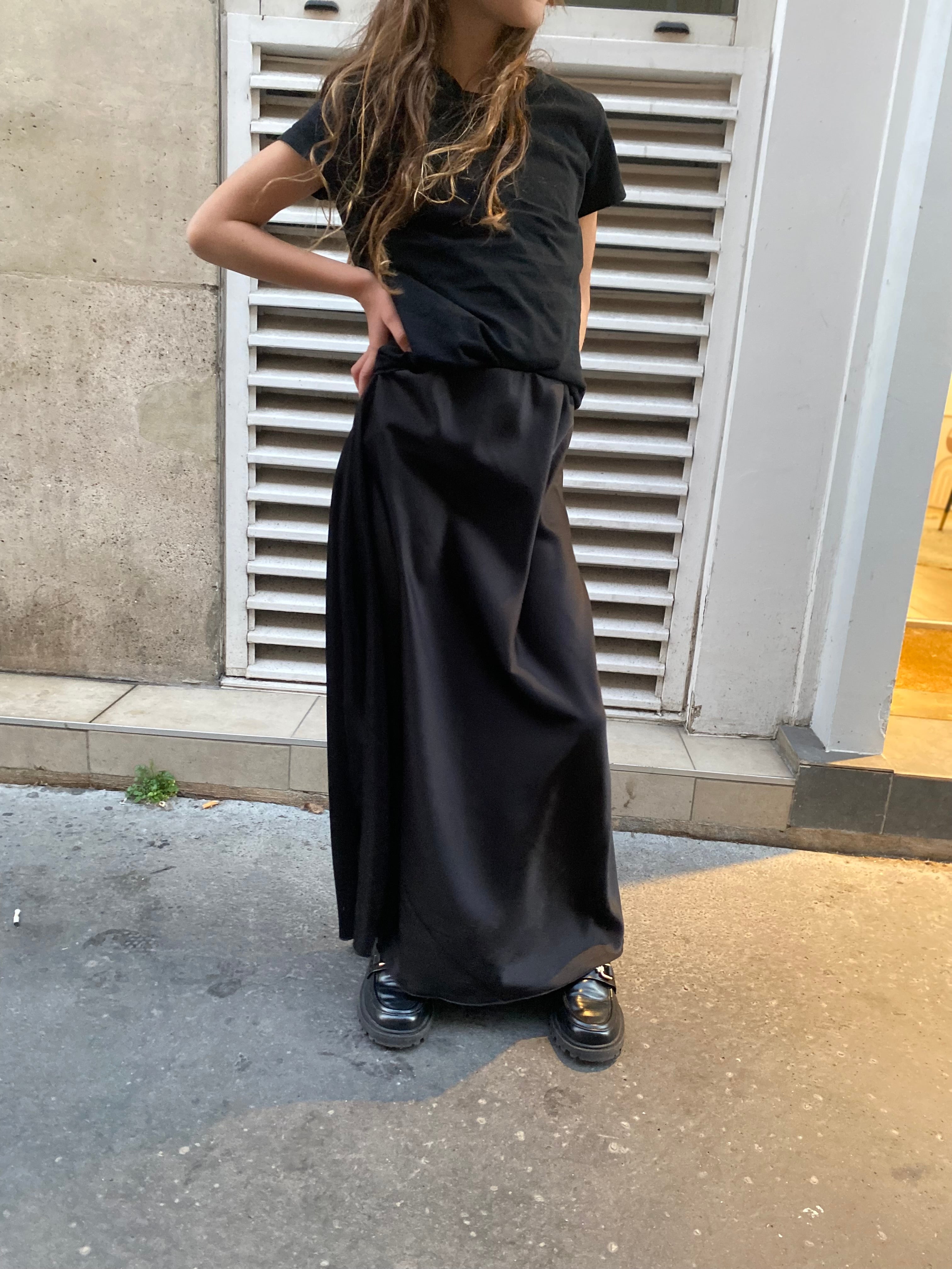 Enfant : jupe fluide « Pauline » noir