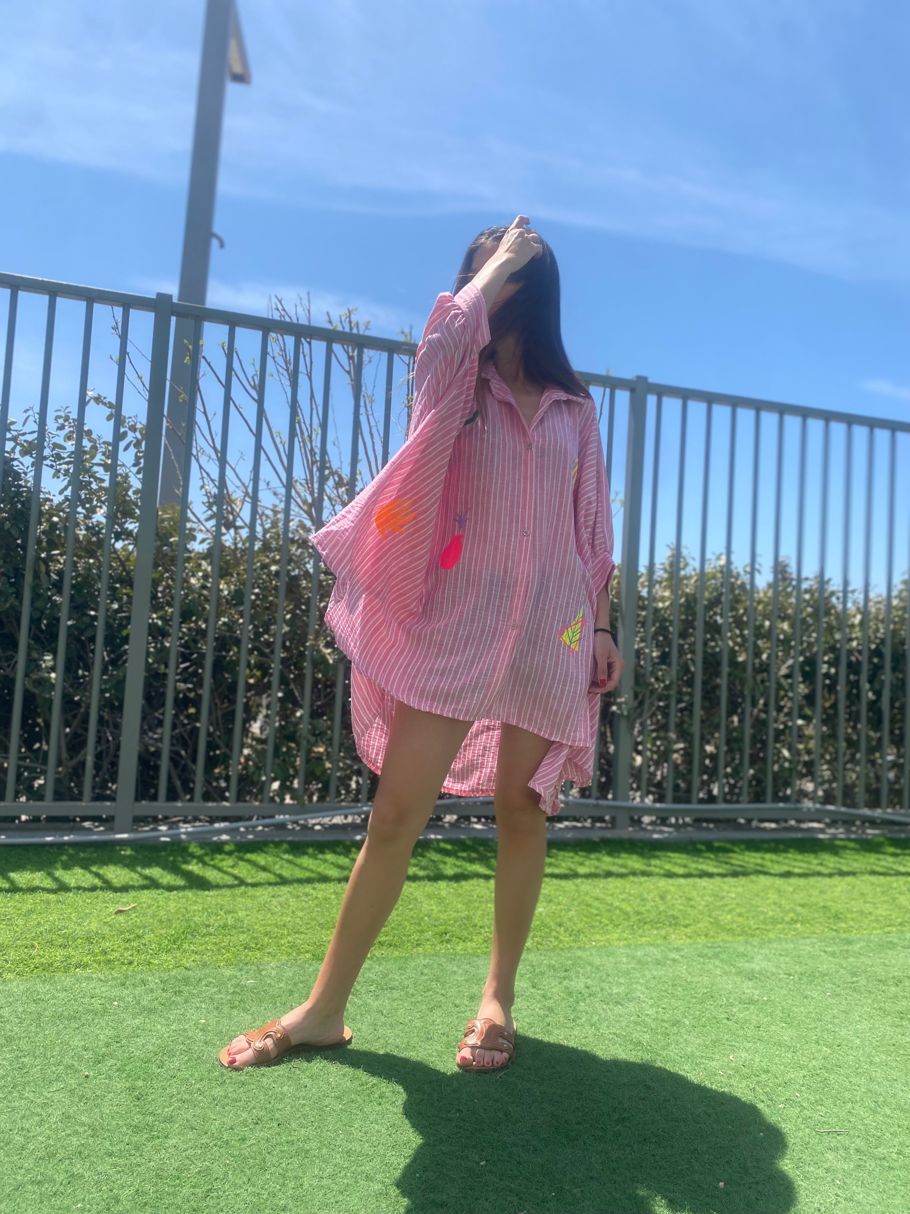 Chemise « Jill » rayé rose
