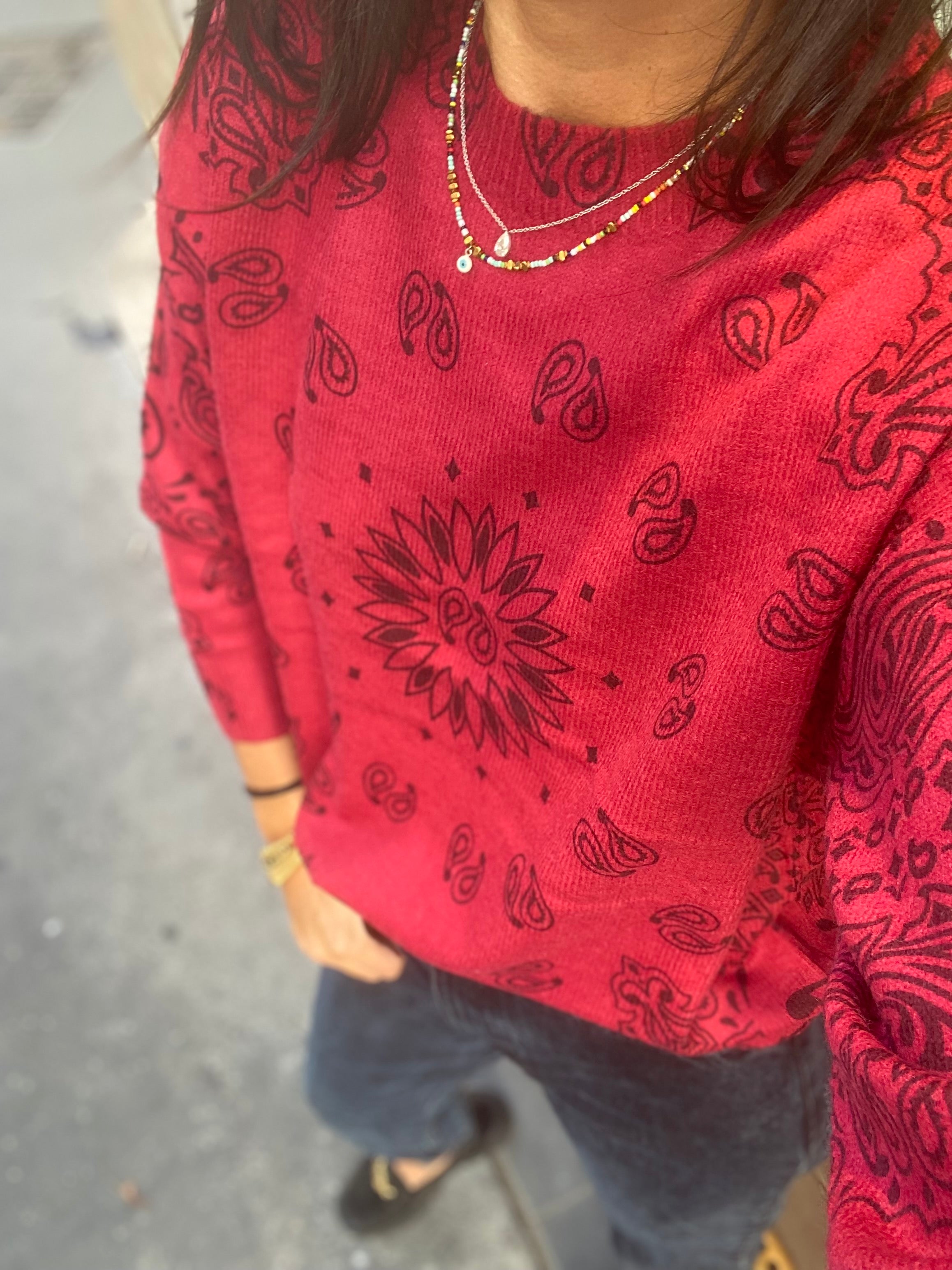 Pull « joe » bandana rouge