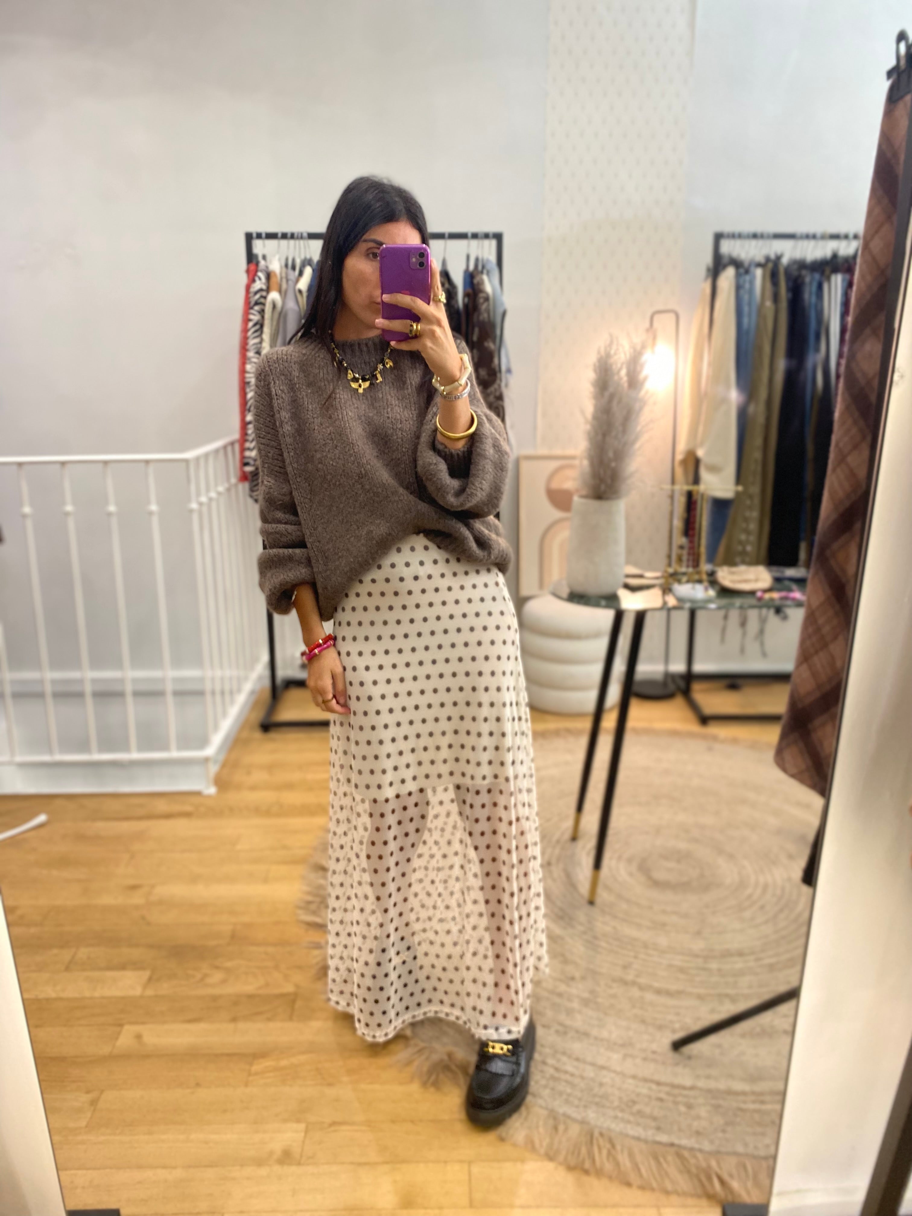 Jupe « charlie » crème