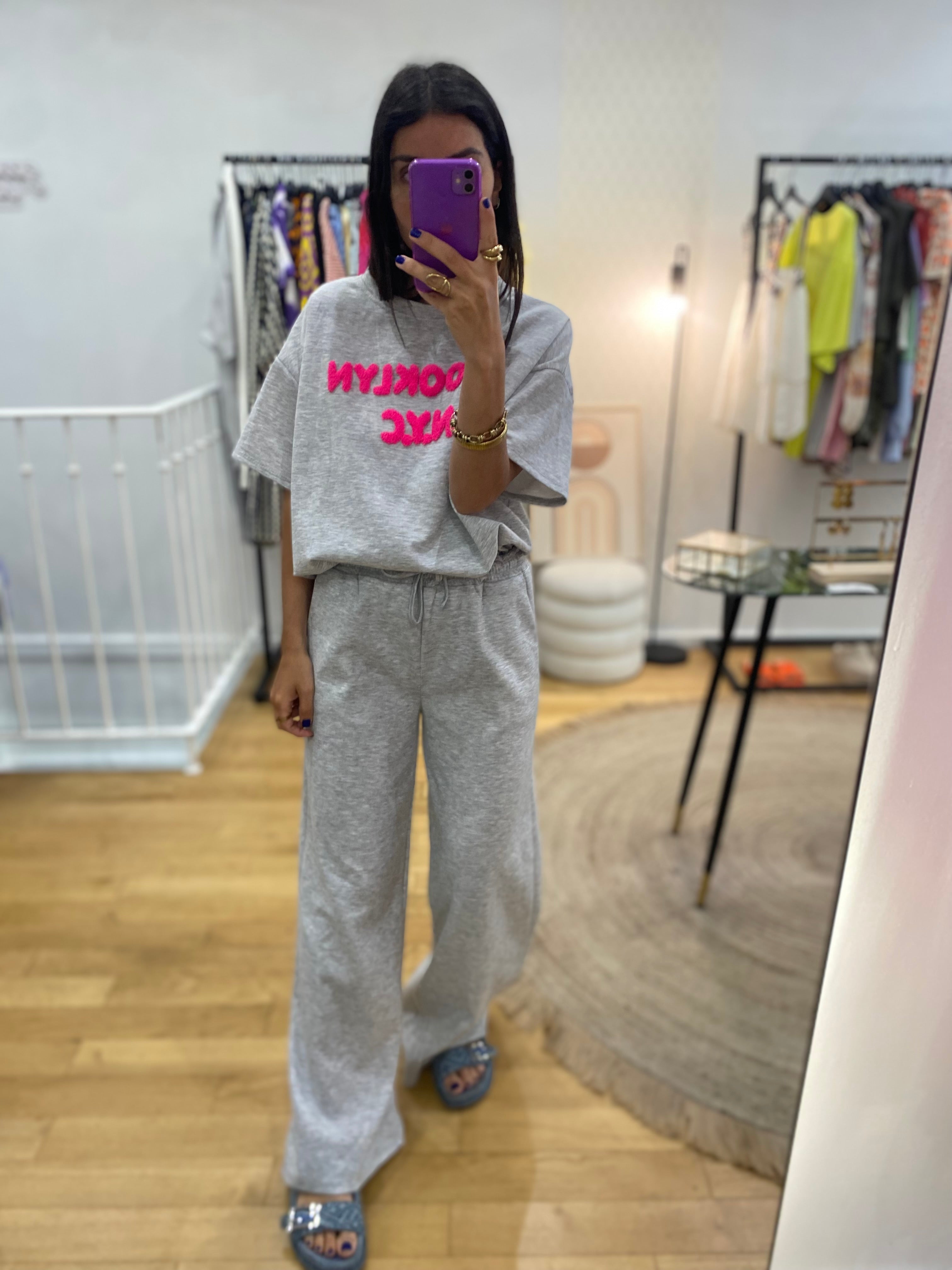 Ensemble pantalon « brooklyn » gris