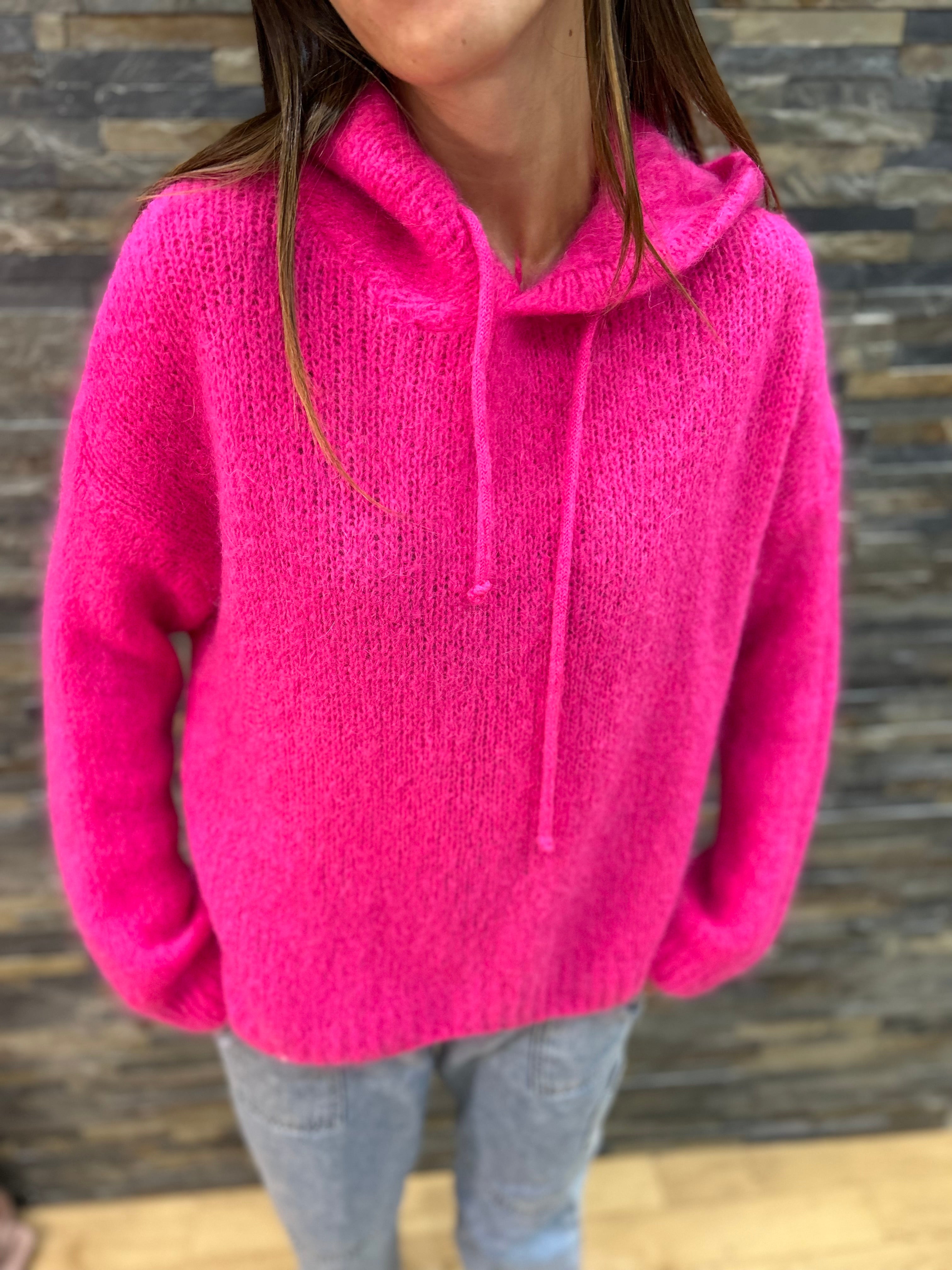 Pull à capuche « Lili » fushia