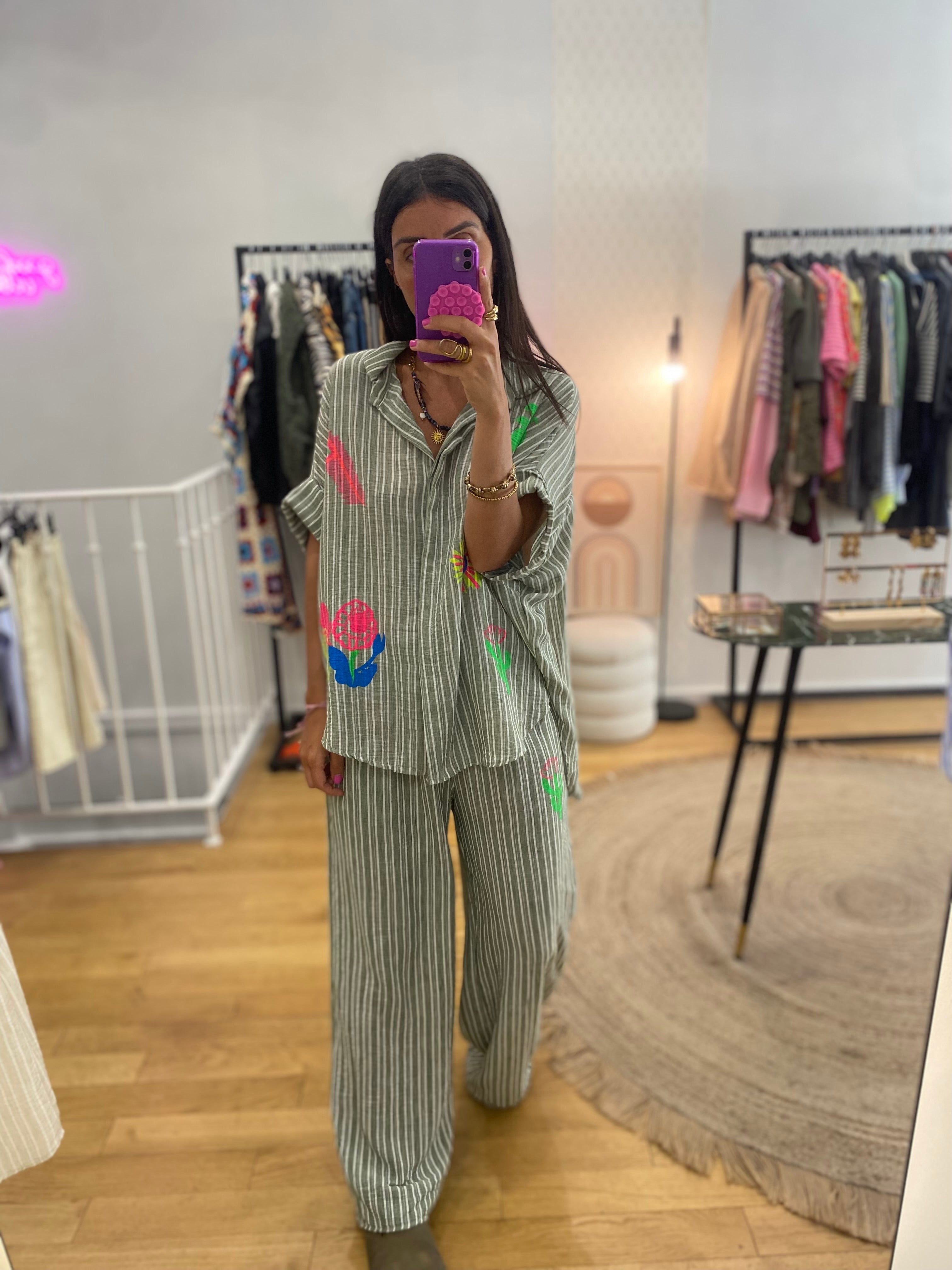 Pantalon « Mila » kaki