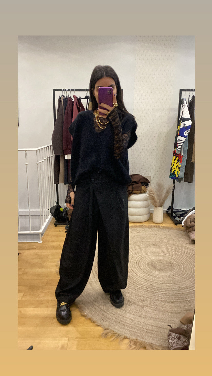 Pantalon portefeuille noir