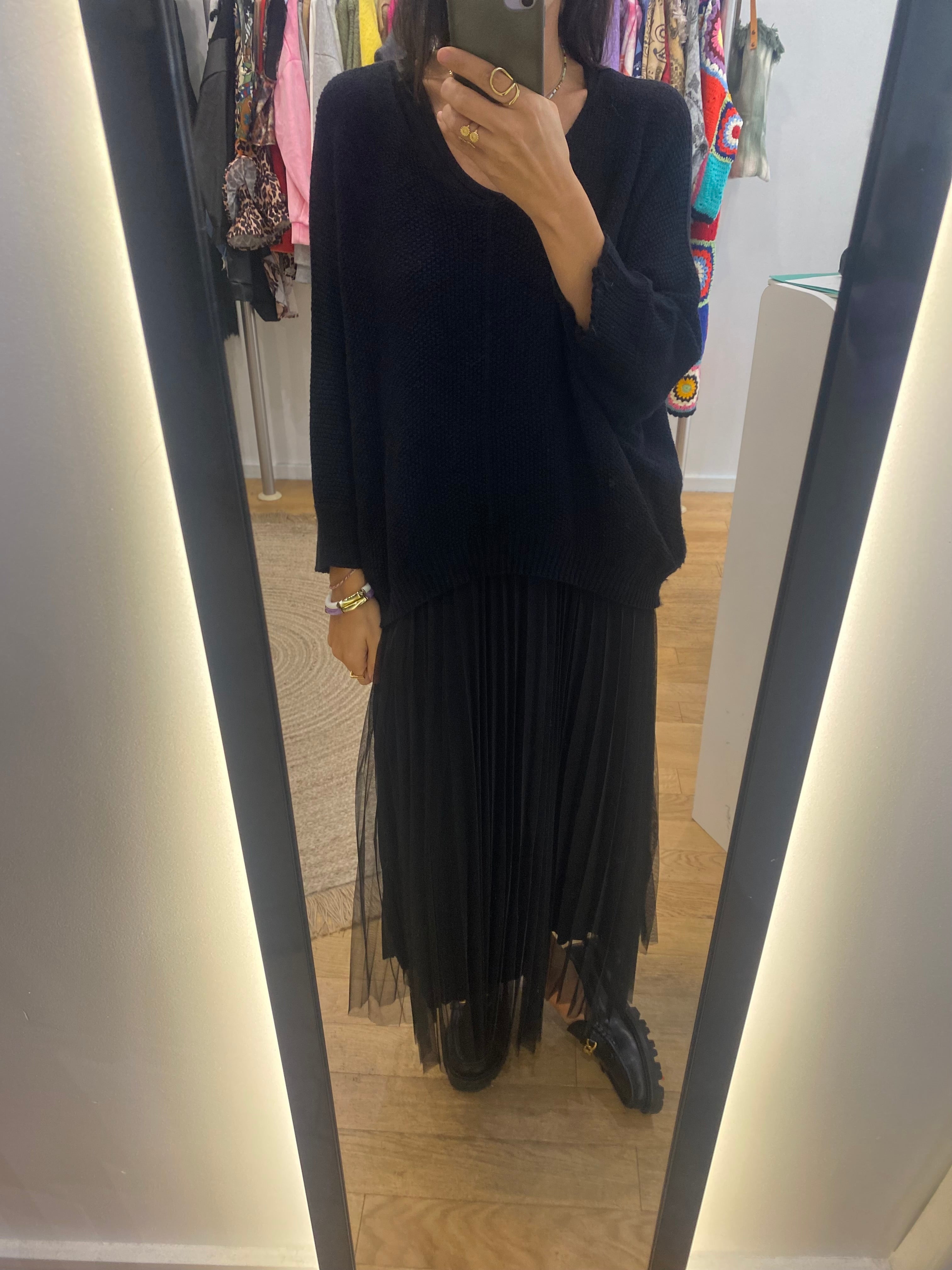 Robe 2 en 1 « Tali » noir