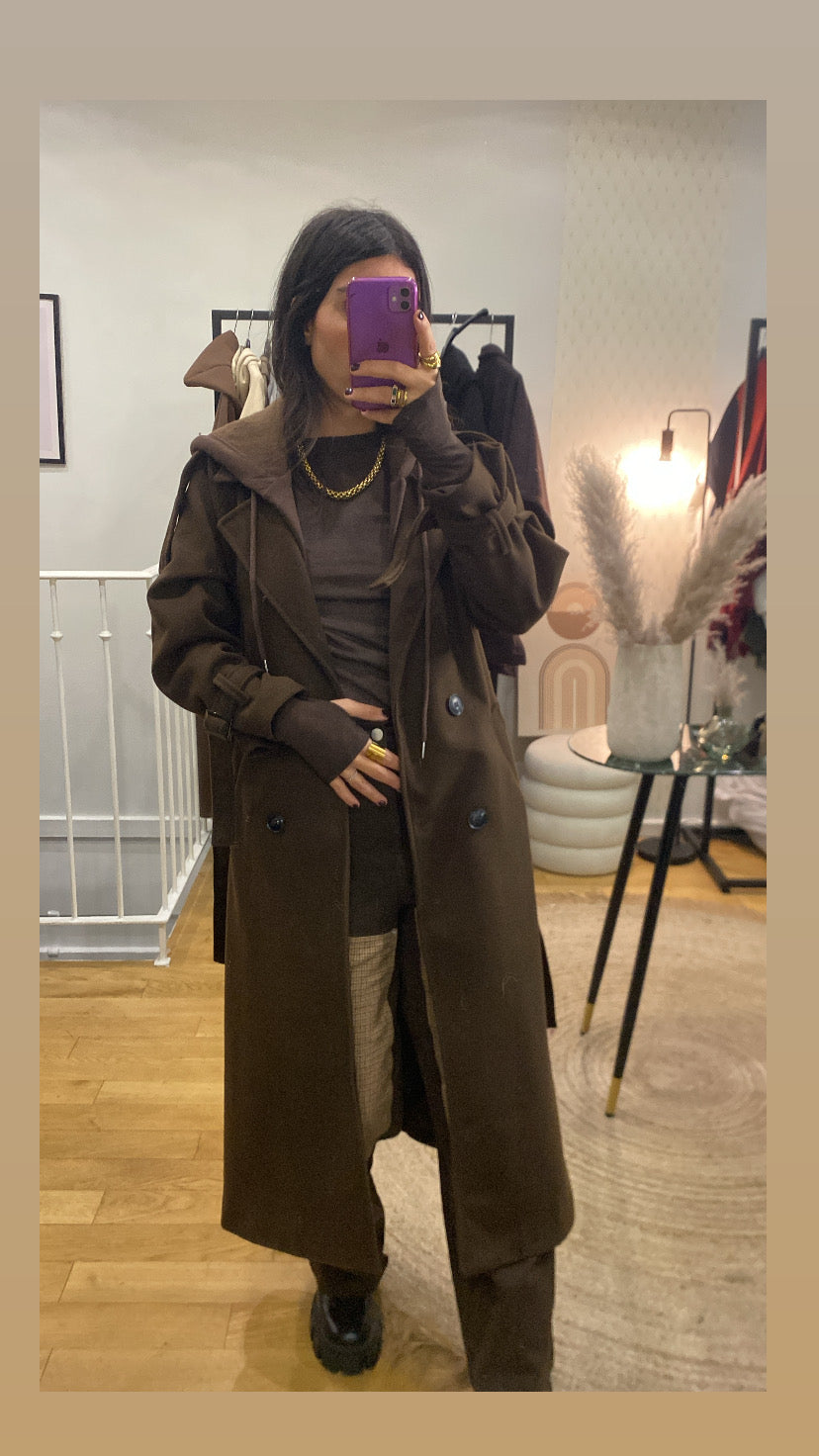 Manteau « Caro » marron