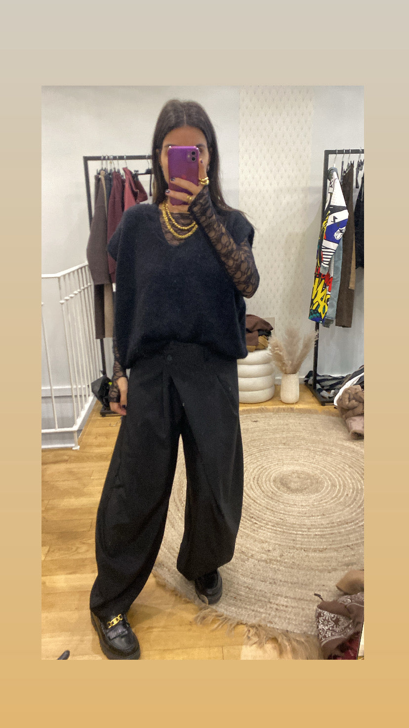 Pantalon portefeuille noir