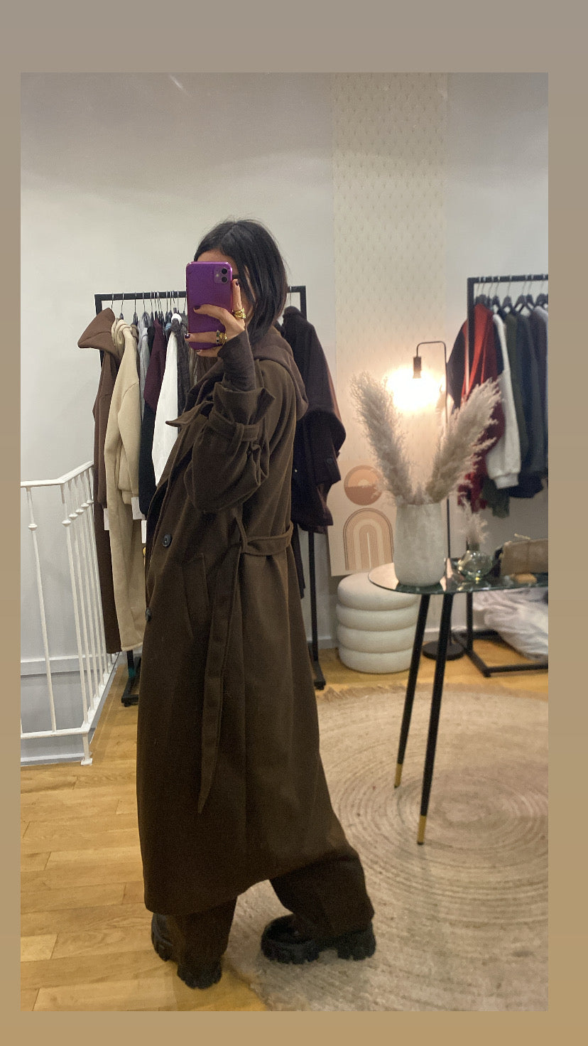 Manteau « Caro » marron