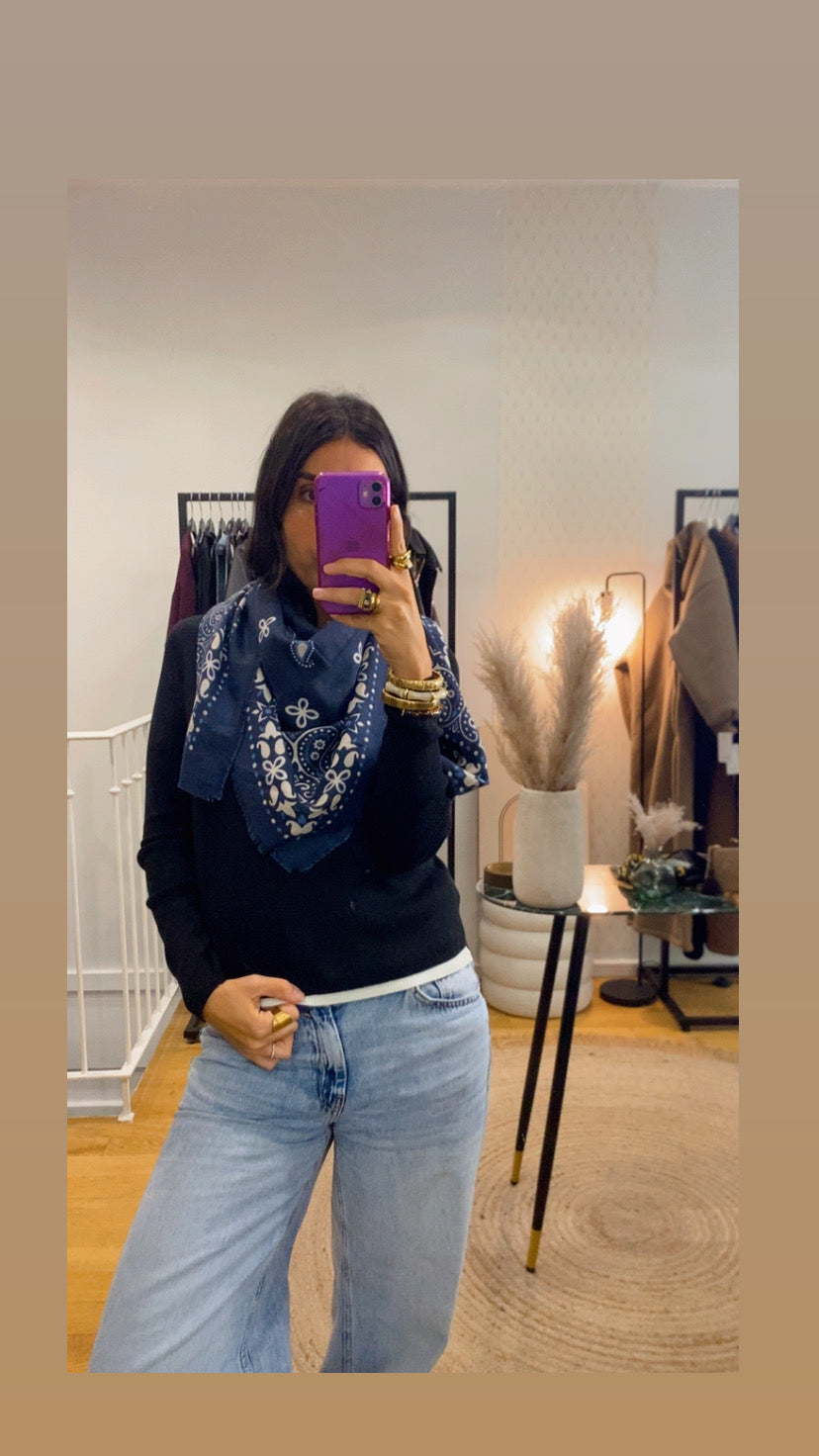Foulard bandana marine
