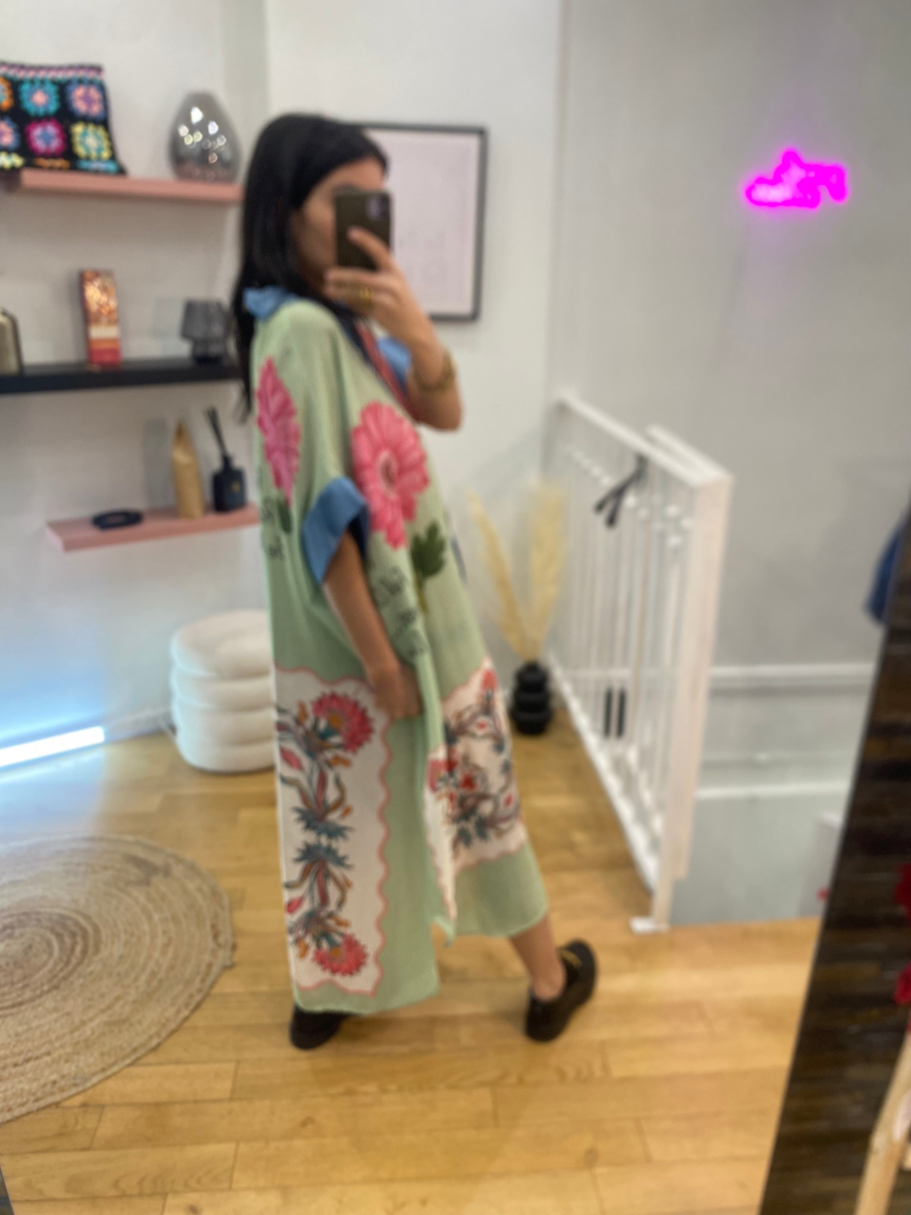 Robe « flower » bi color