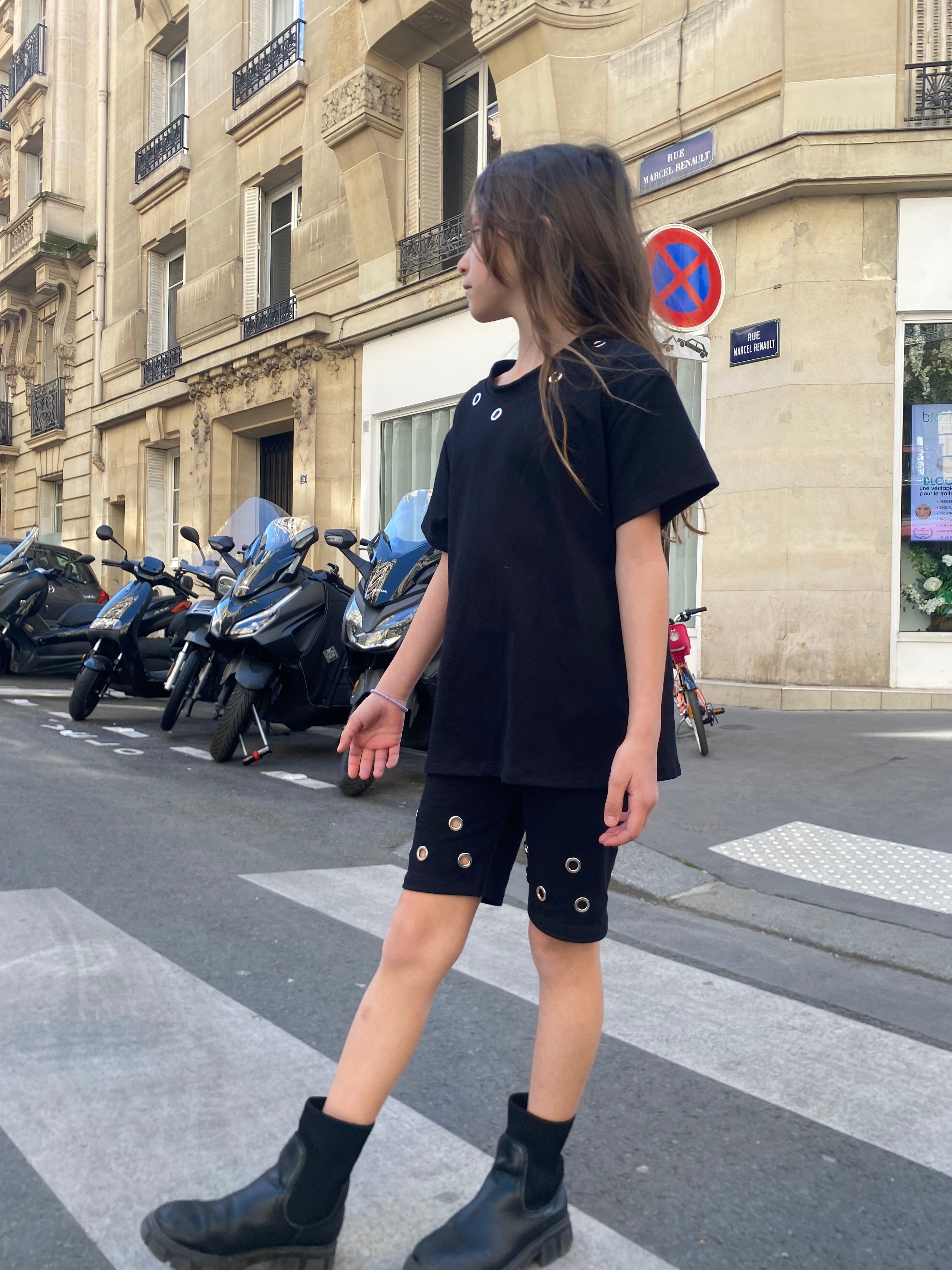 Ensemble cycliste « aby »  œillet noir
