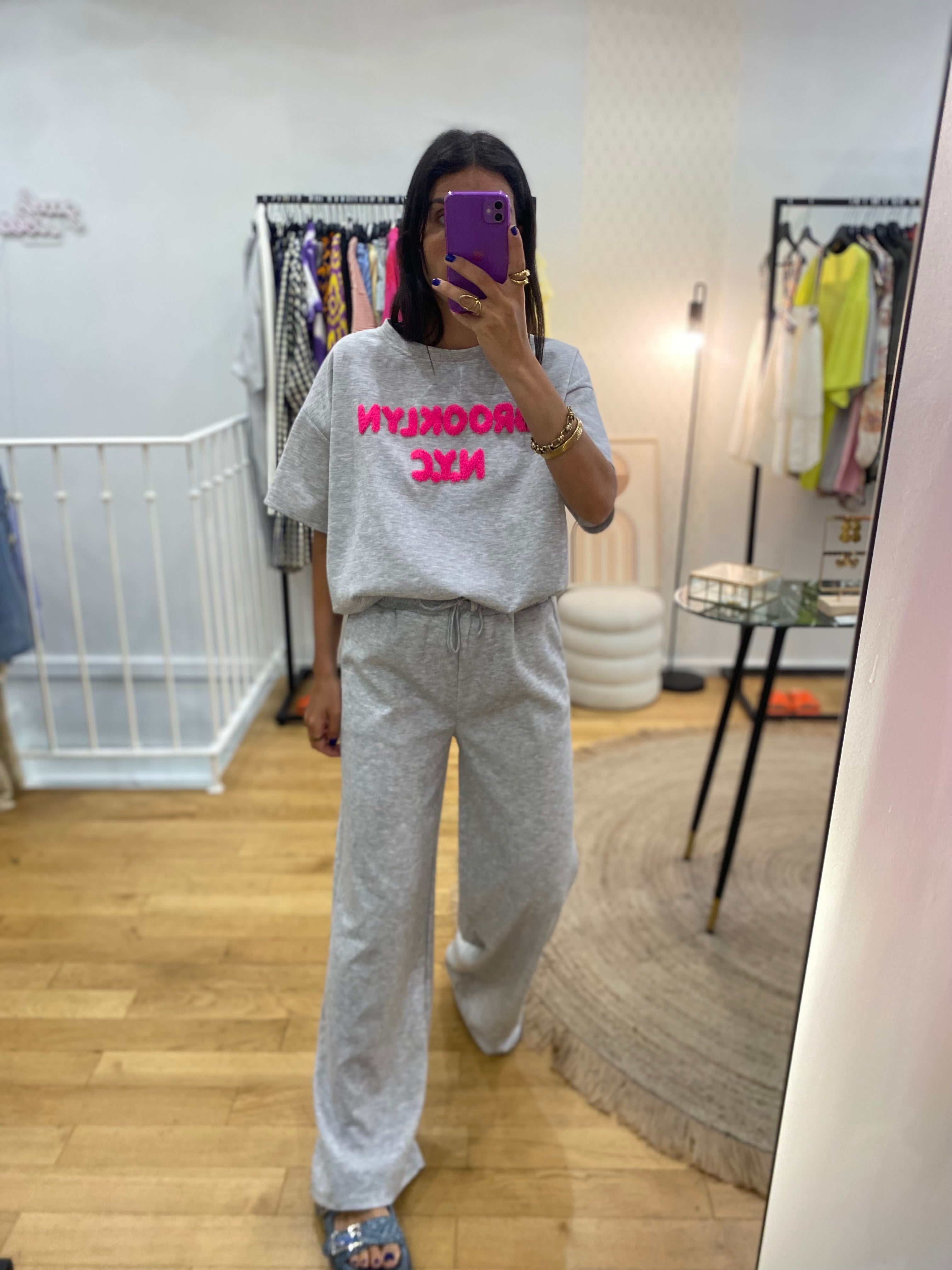 Ensemble pantalon « brooklyn » gris