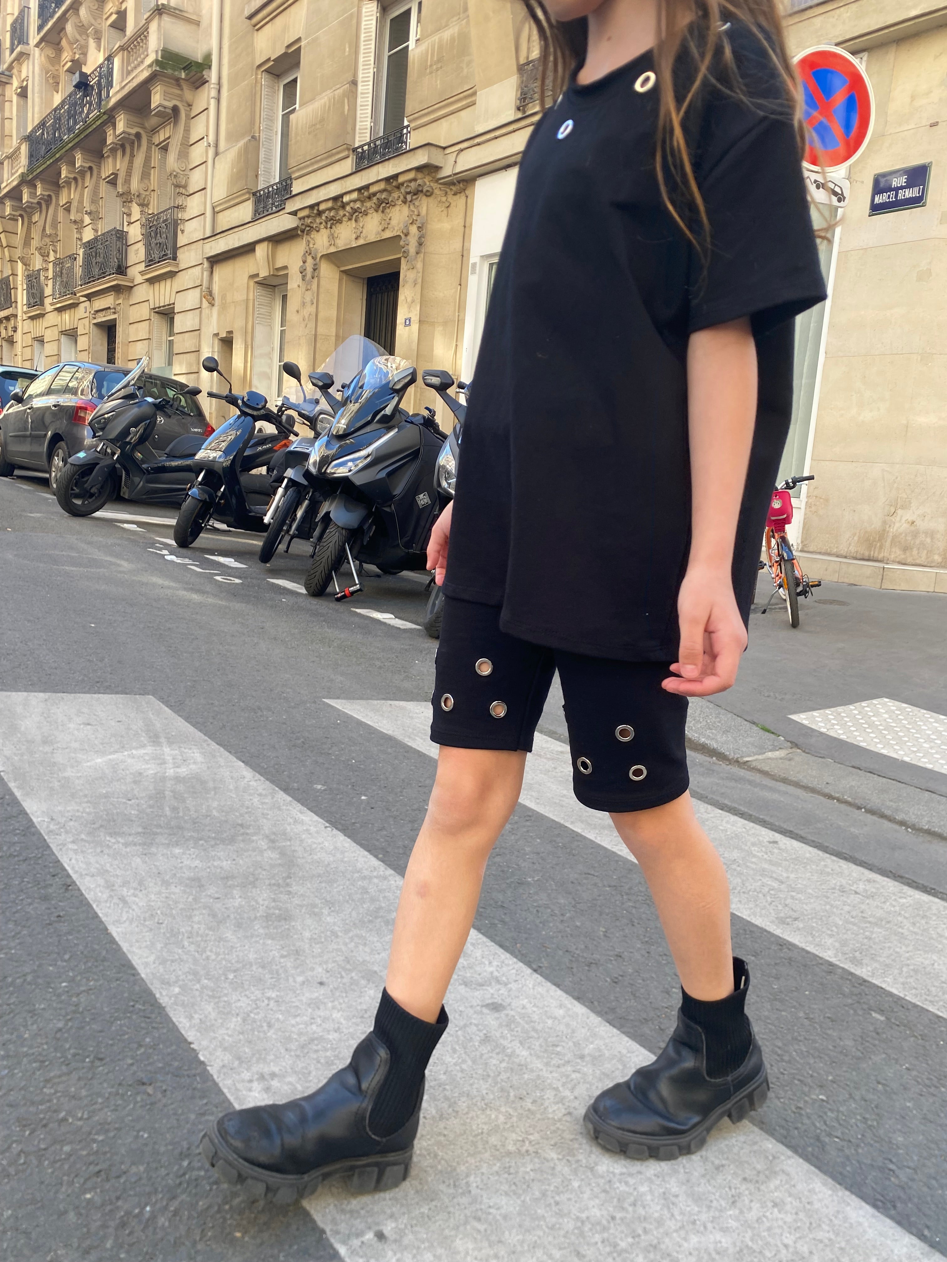 Ensemble cycliste « aby »  œillet noir