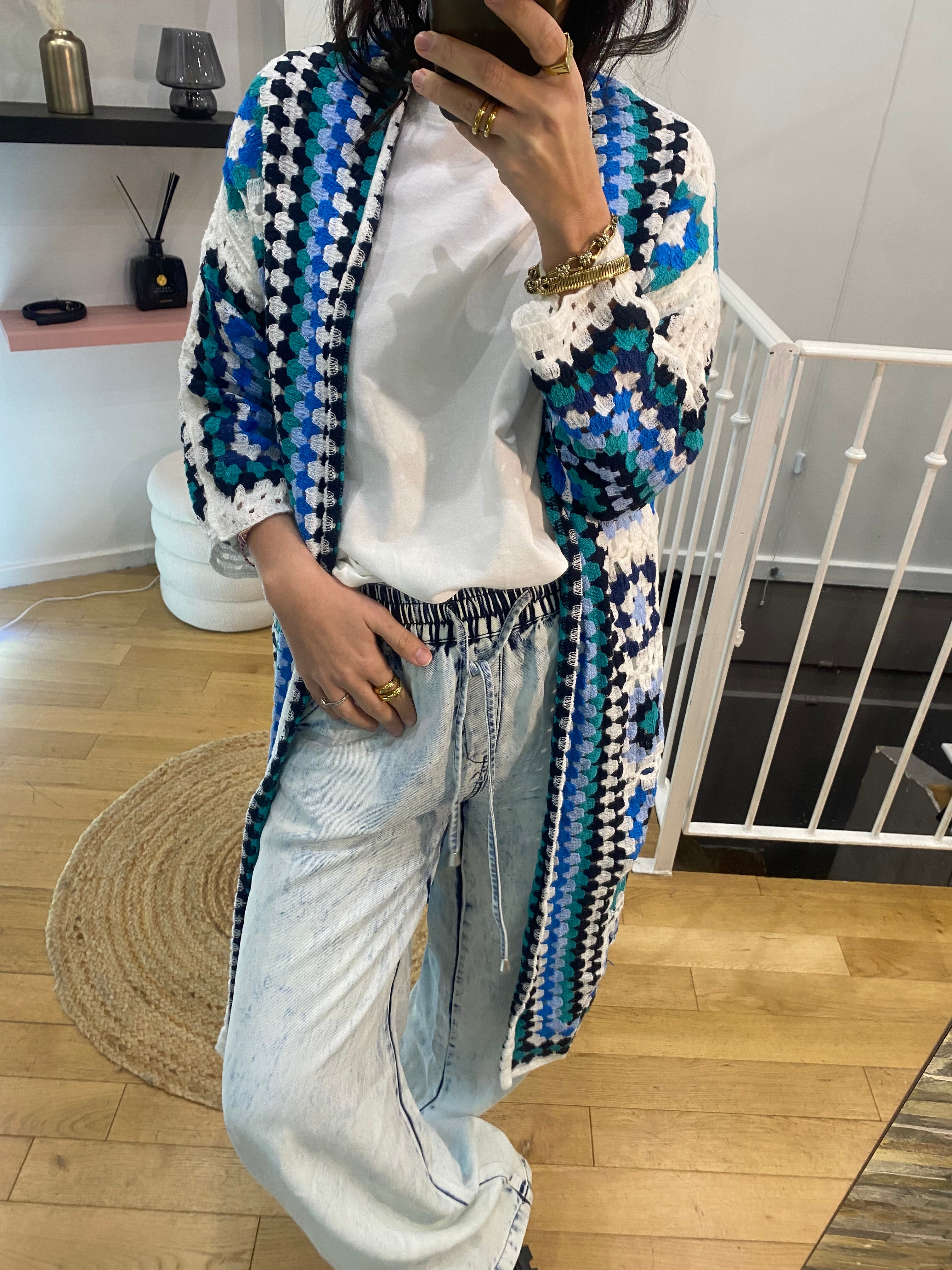 Kimono « charlotte » multibleu