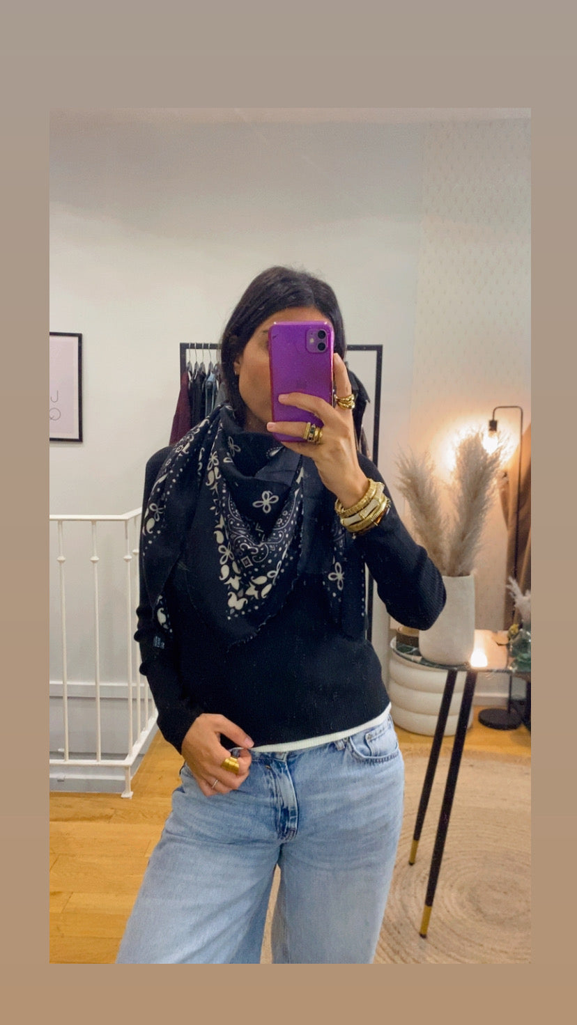 Foulard bandana noir