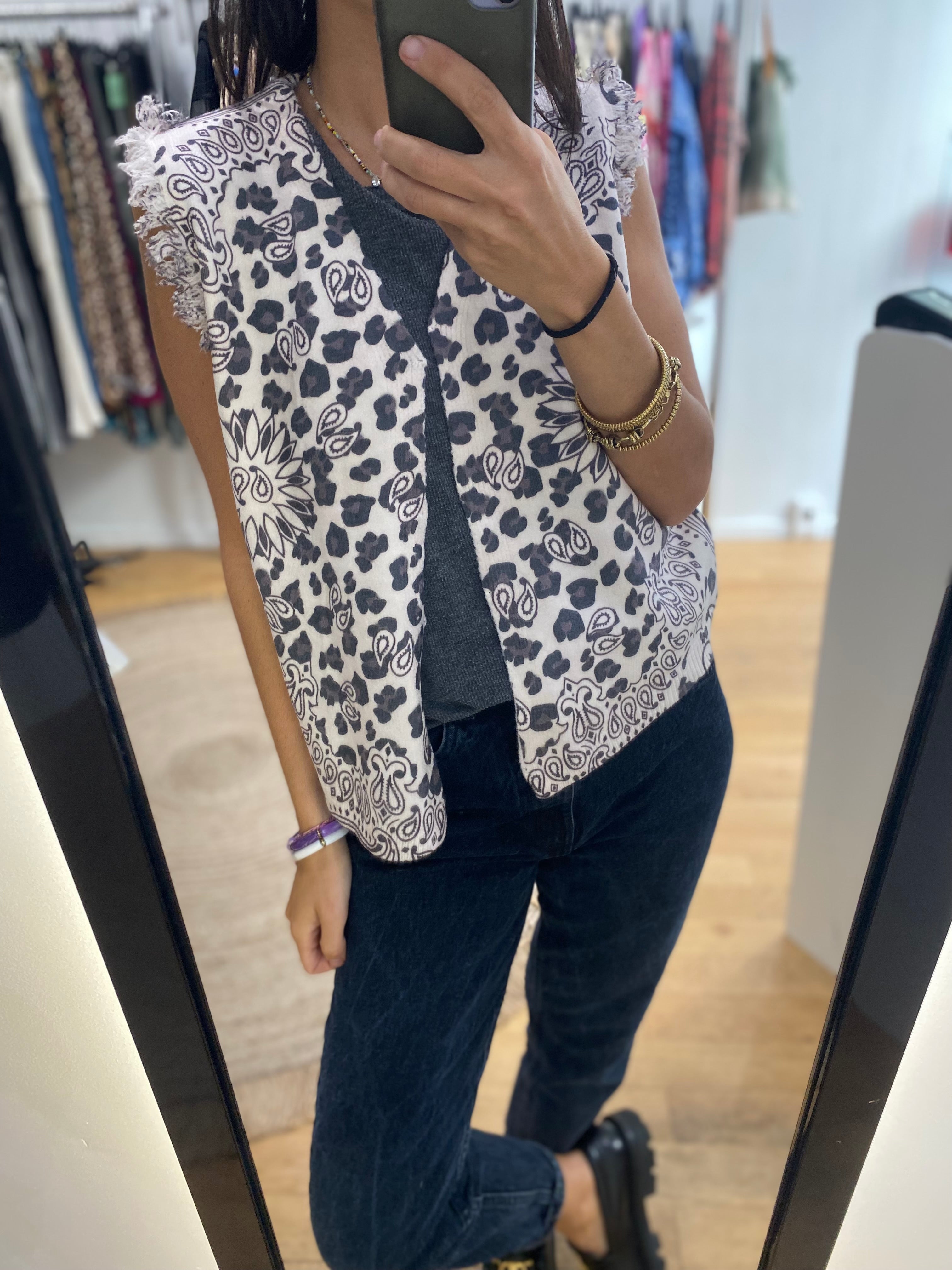 Gilet « joe » bandana ecrue