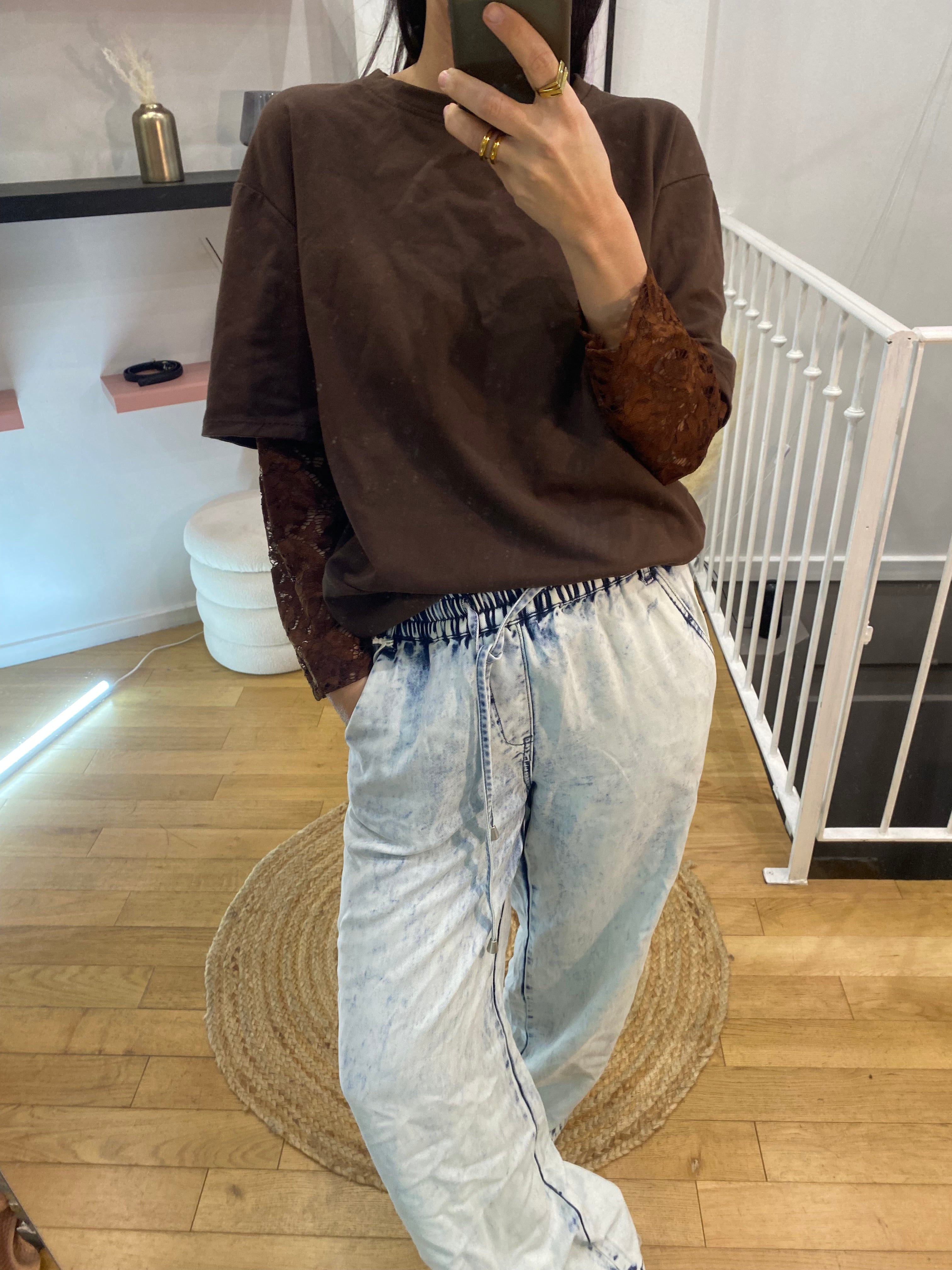 T-shirt “Djulia” marron