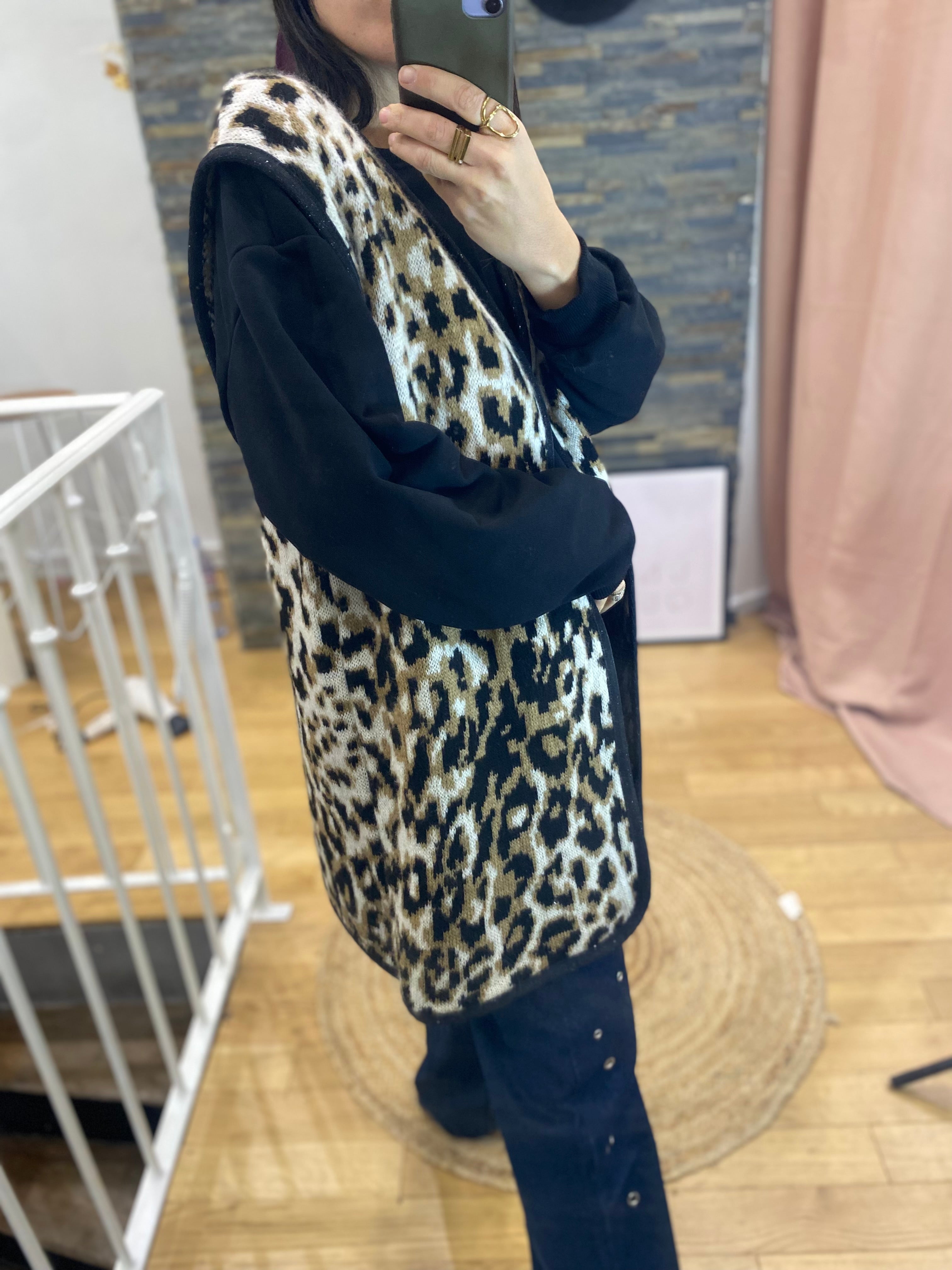 Gilet  « Lily » léopard