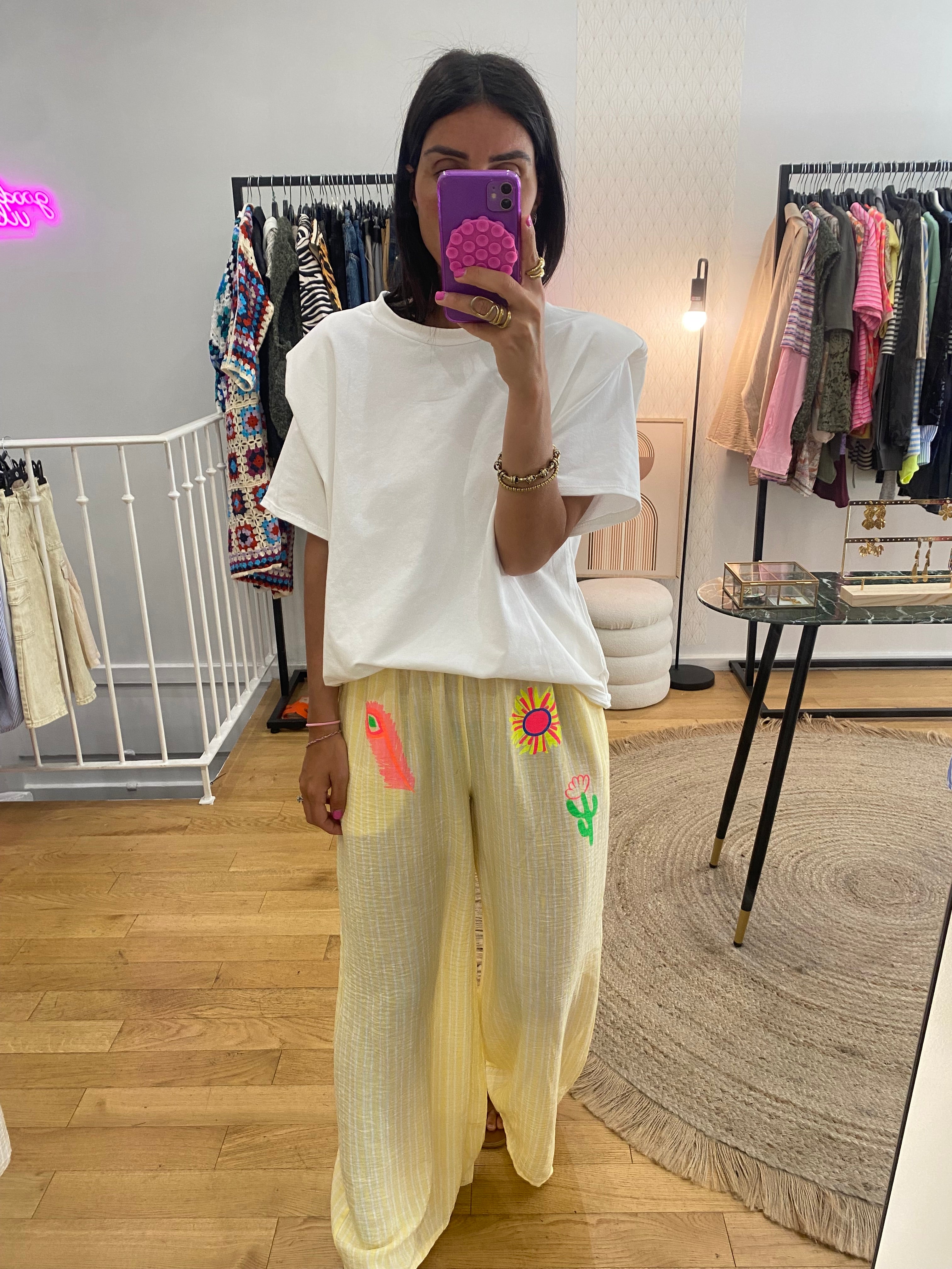 Pantalon « Mila » jaune