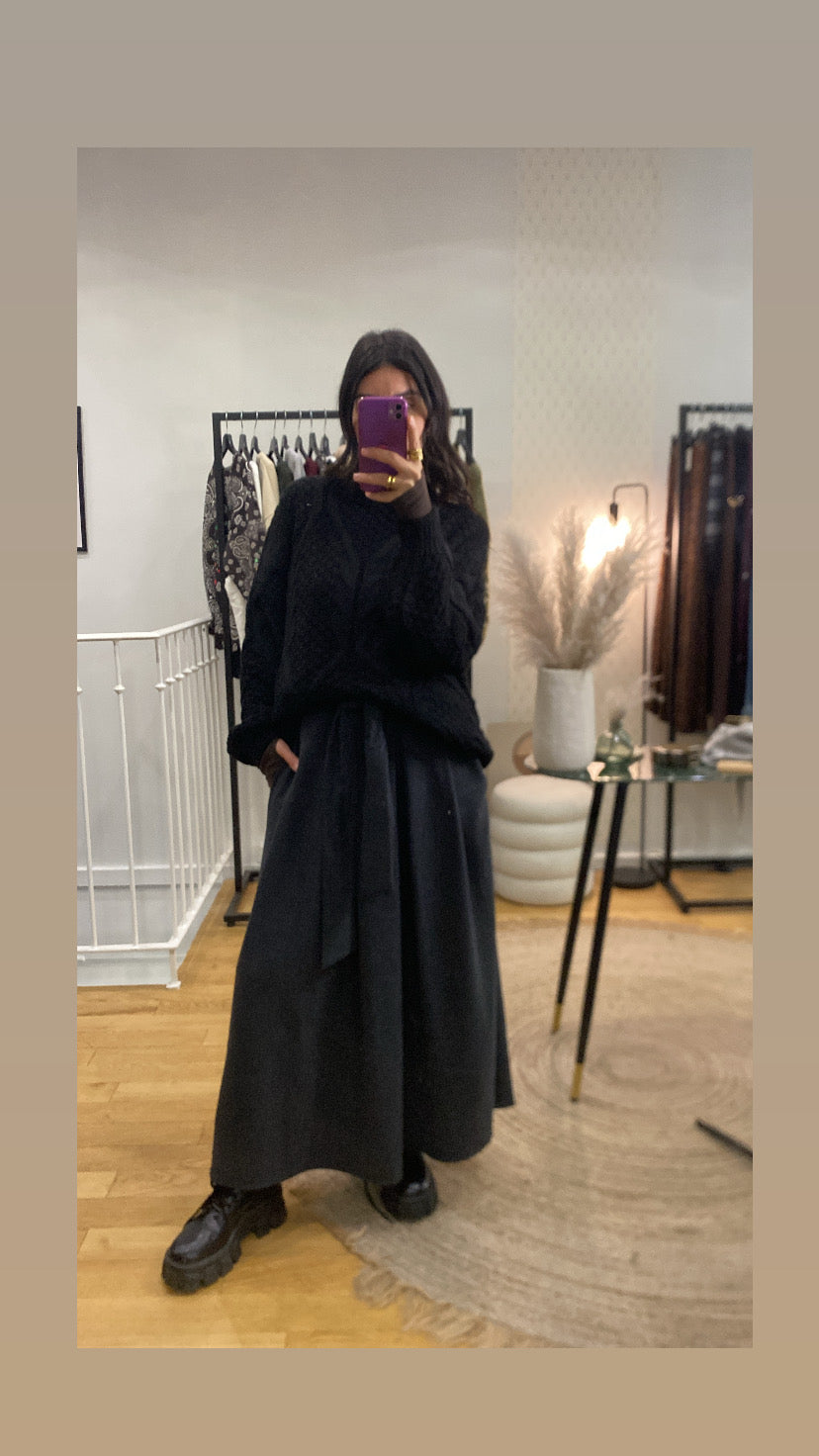 Jupe chemise « Joyce » gris foncé