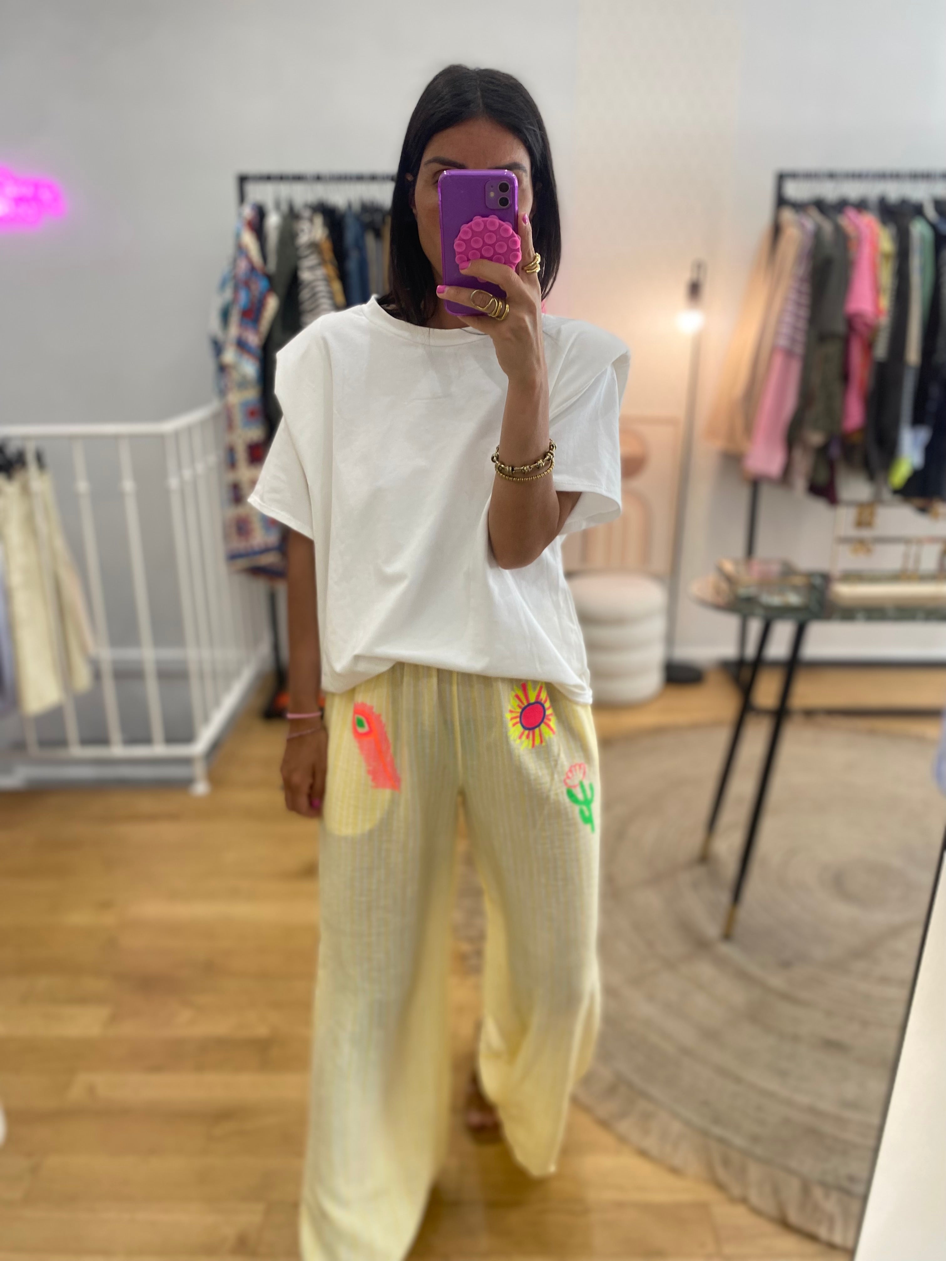 Pantalon « Mila » jaune