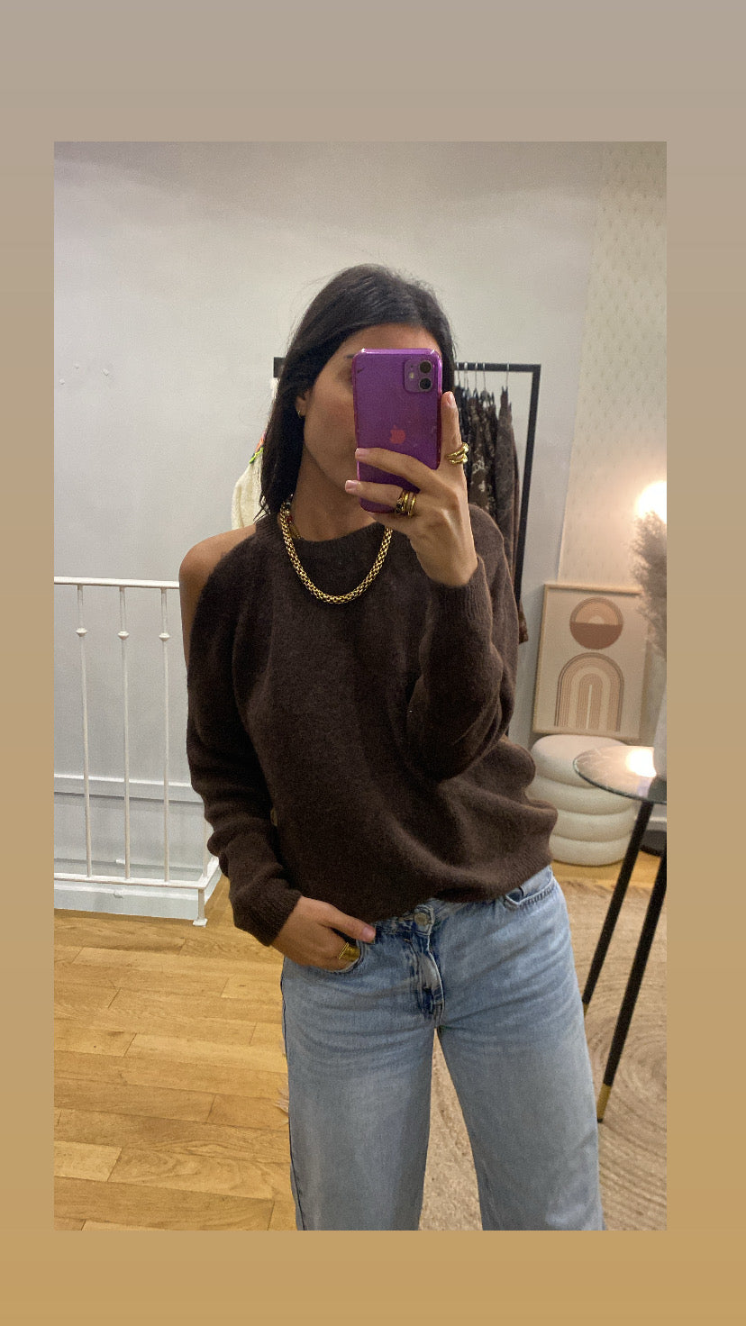 Pull « Lya » marron