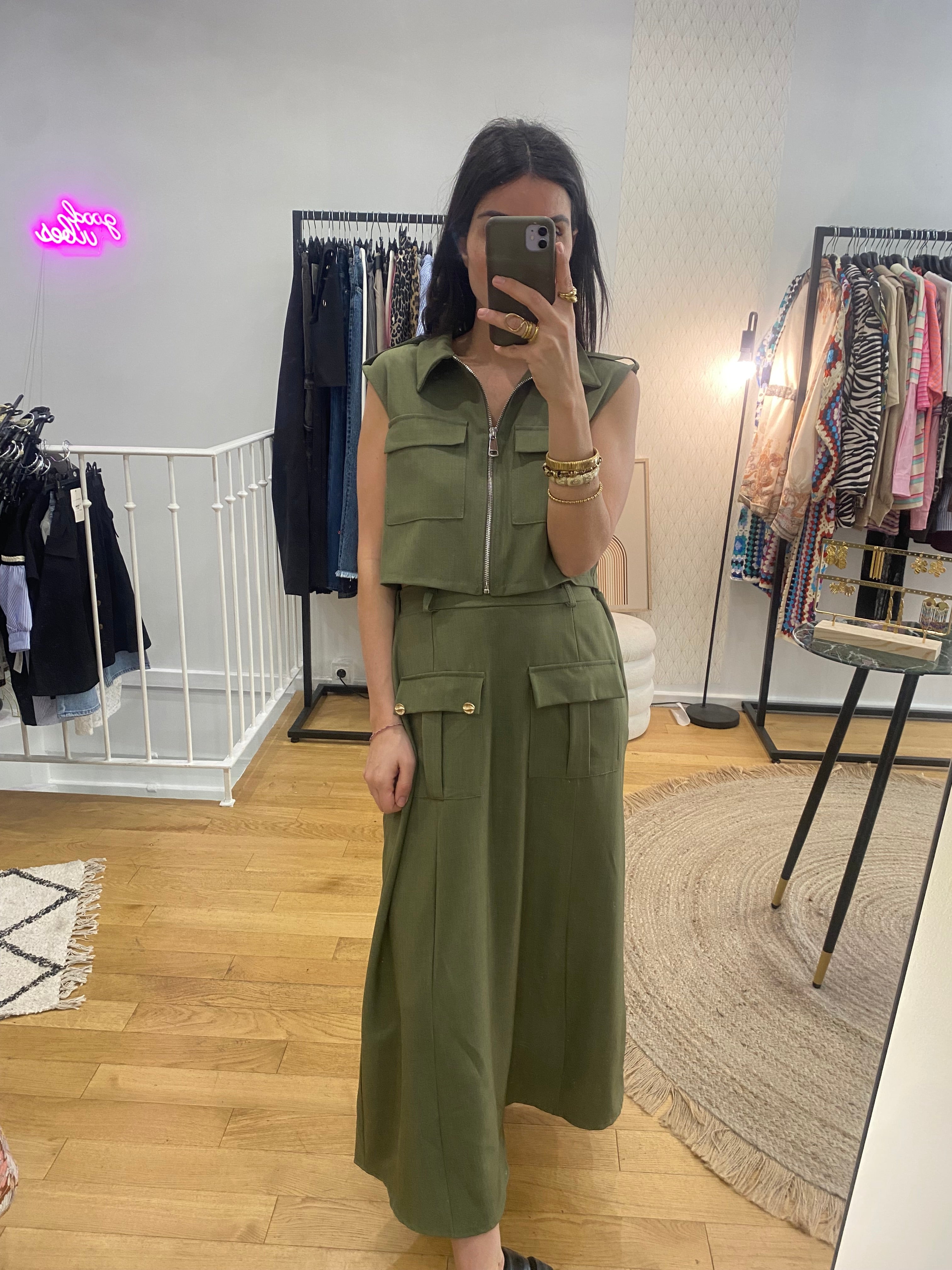 Ensemble jupe « Lollie » kaki