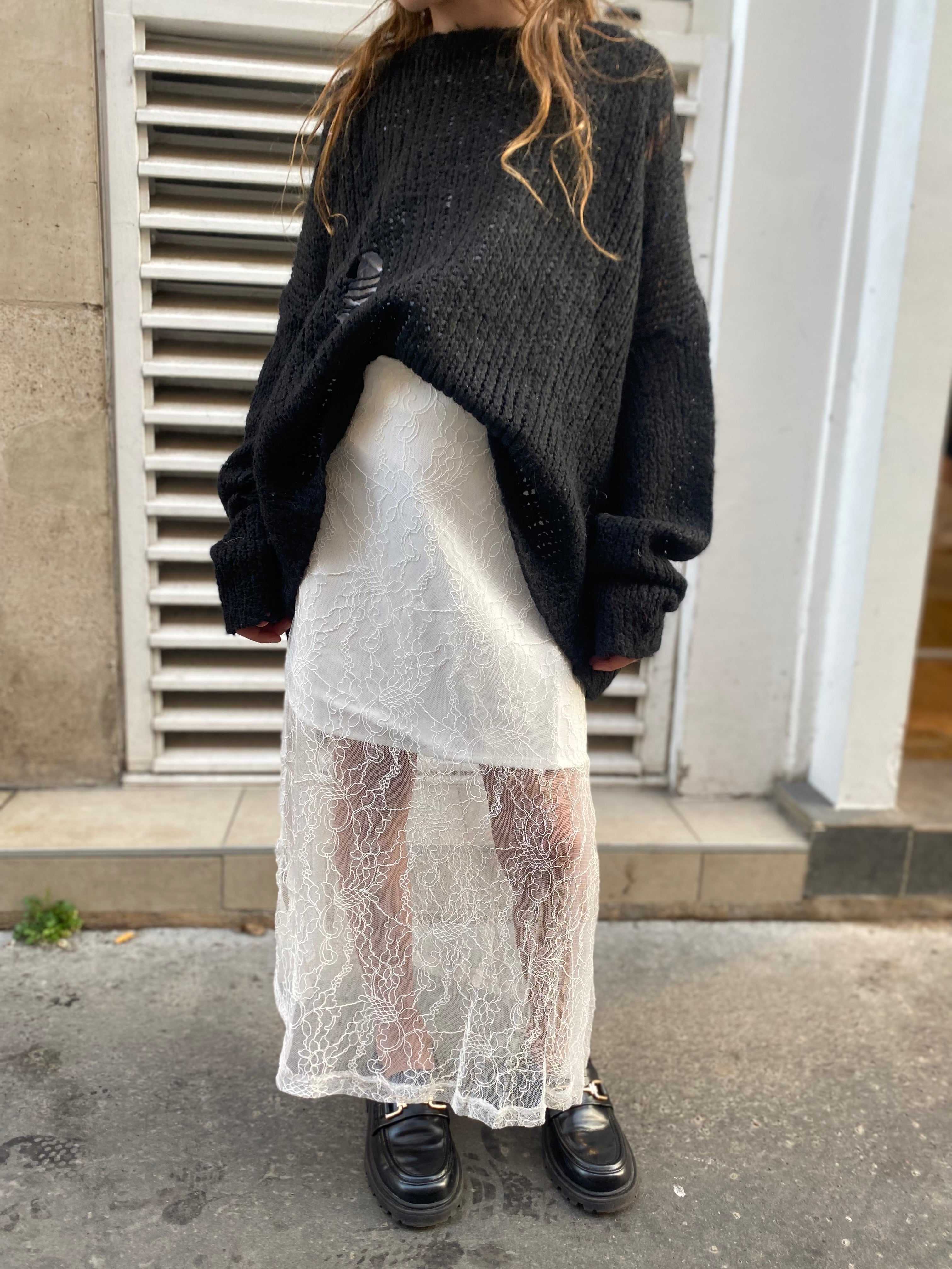 Jupe dentelle « Lili » dentelle blanche