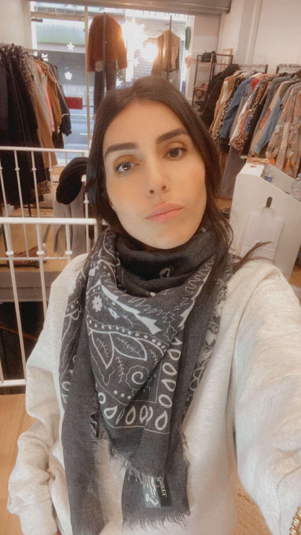 Foulard bandana noir