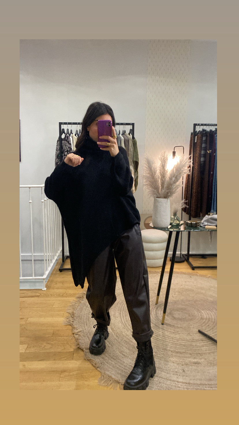 Pull « Lennie » Asymétrique noir