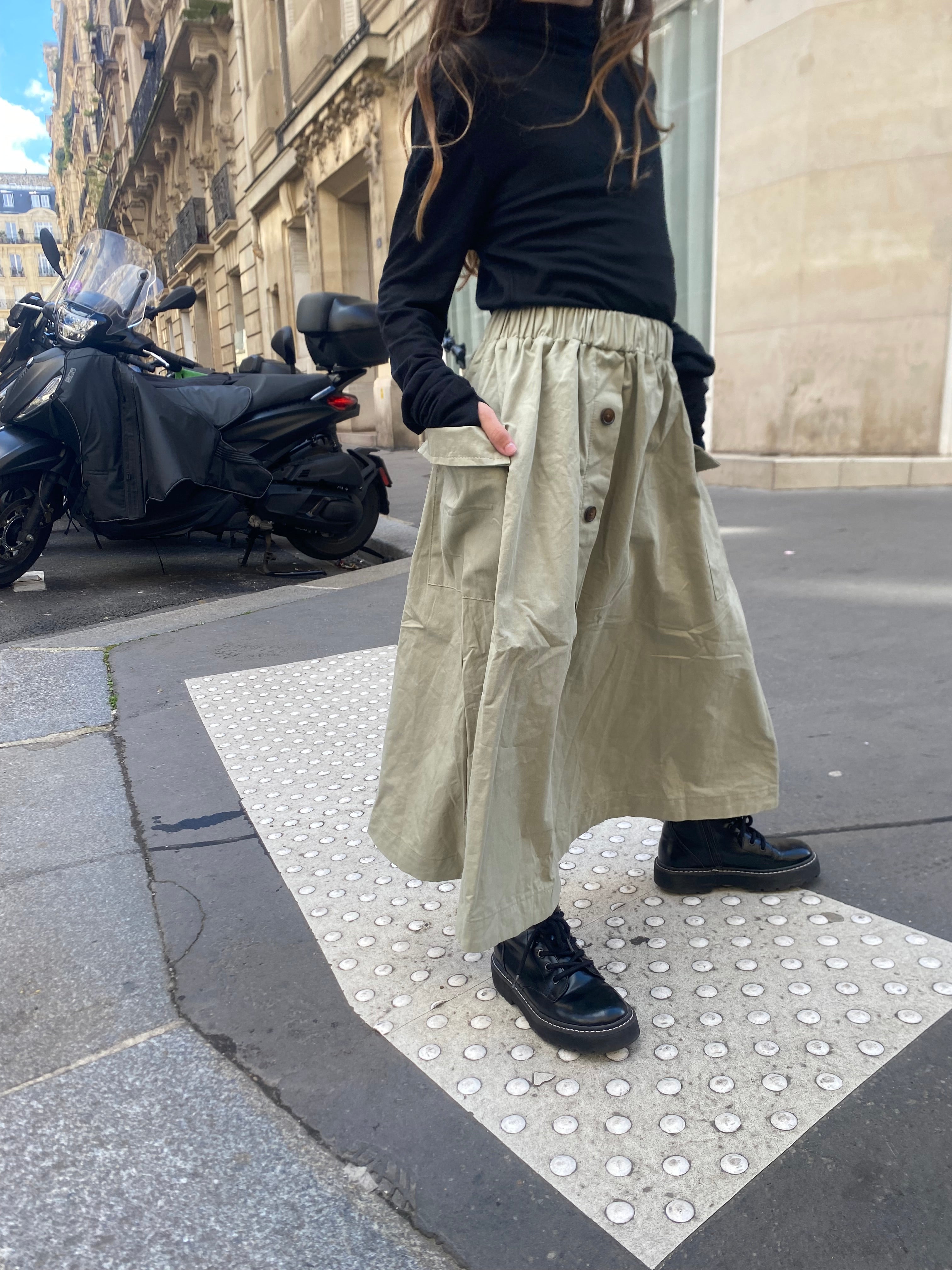 Jupe poche« Bella » kaki