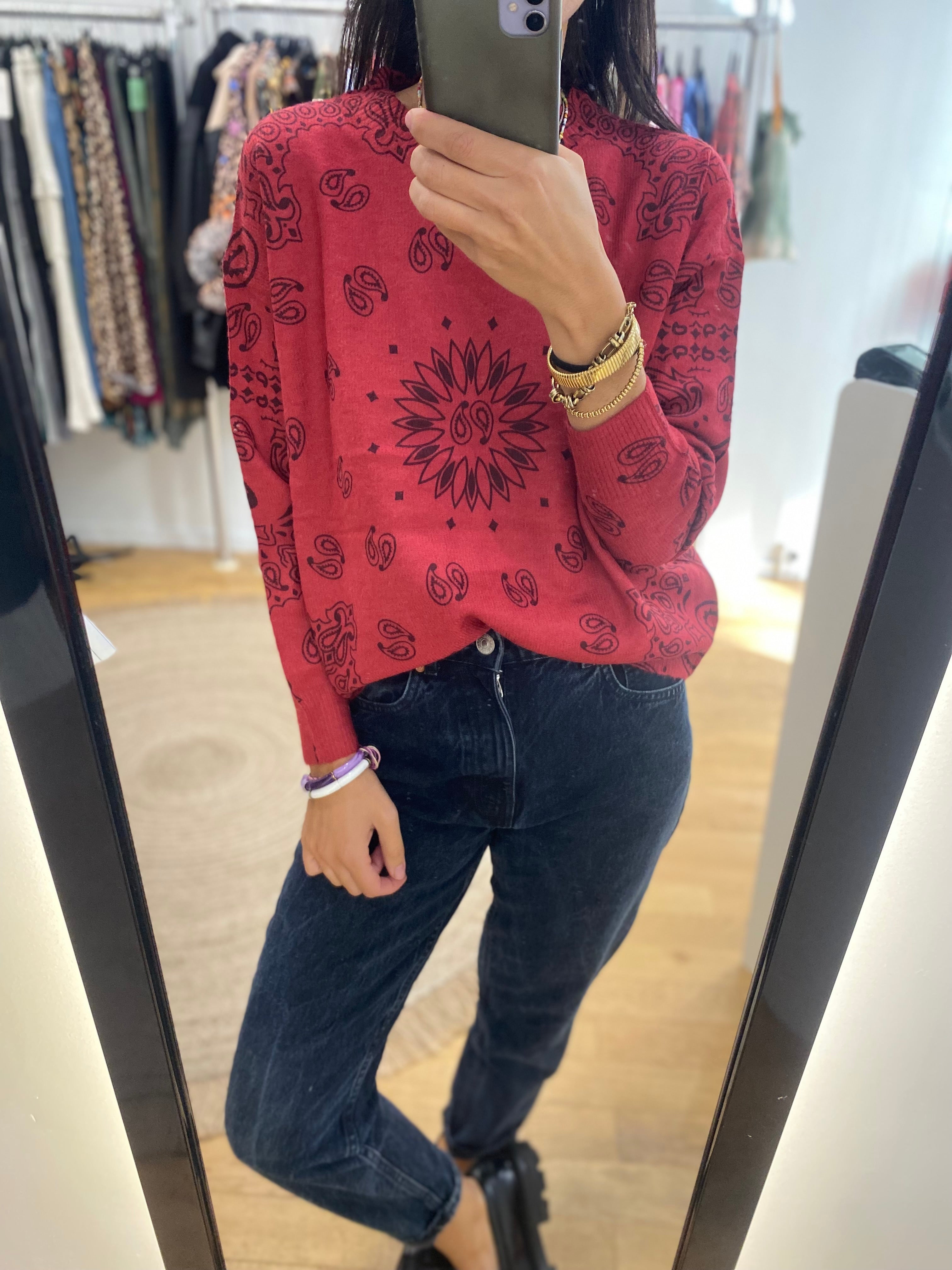 Pull « joe » bandana rouge