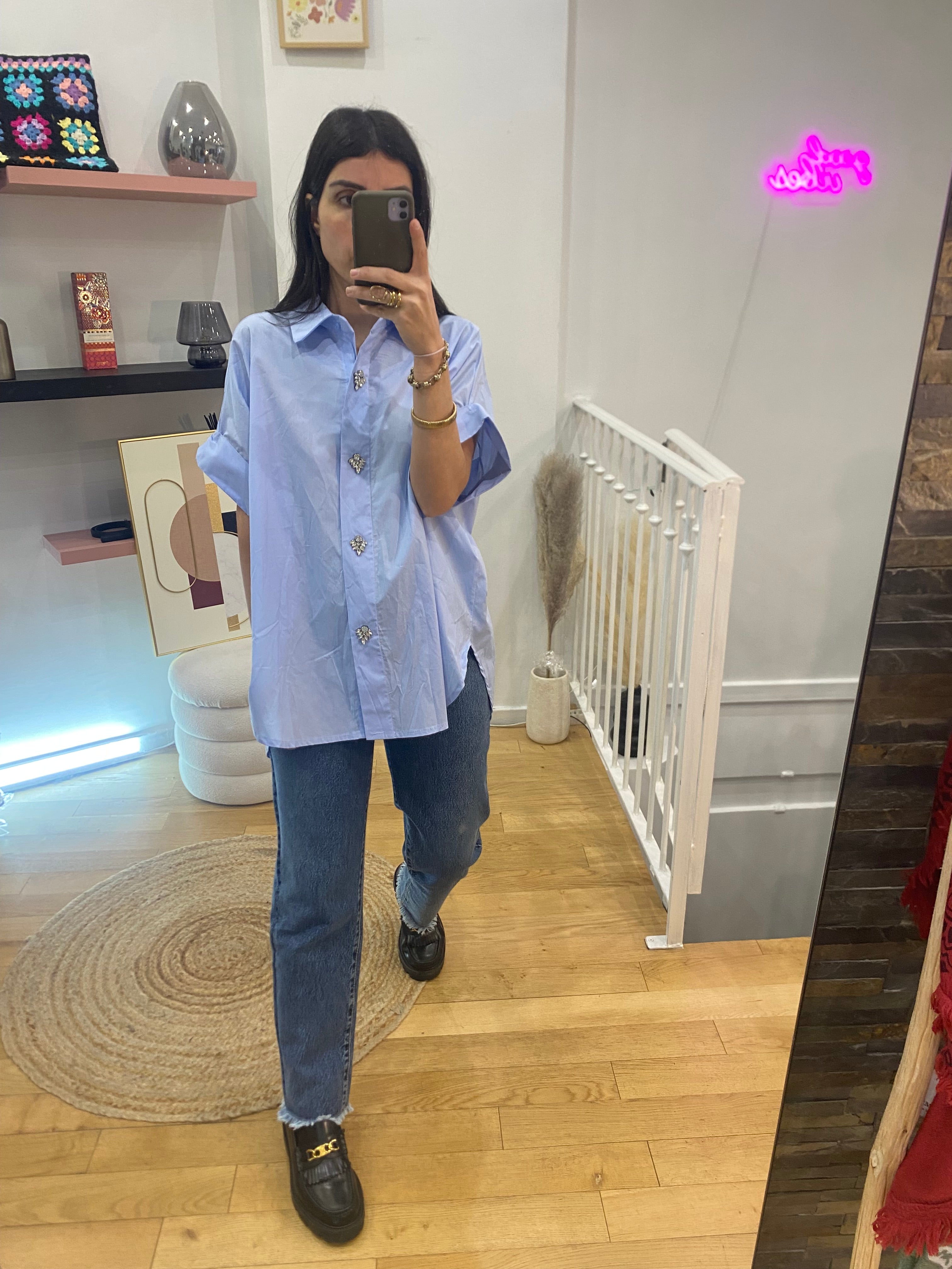 Chemise « Bella » bleu